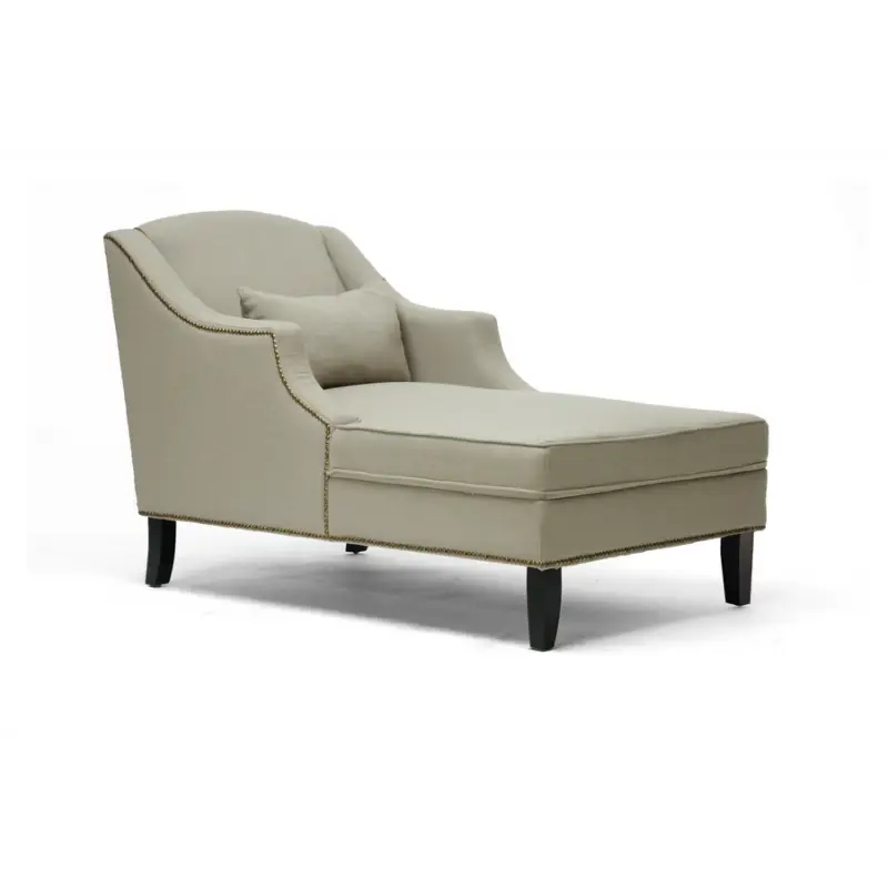 Beige Chaise Lounge Chair for Living Spaces