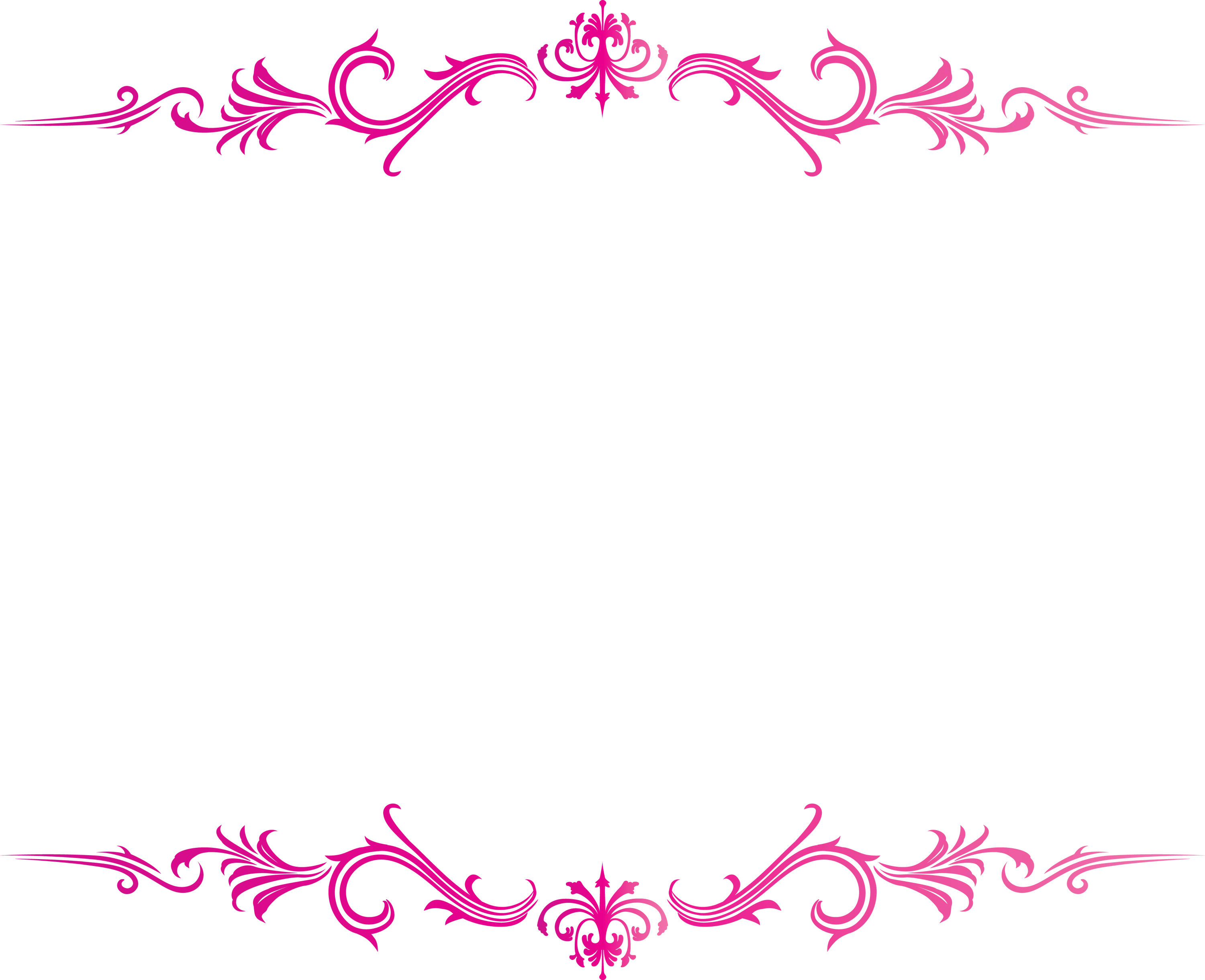 Pink Ornamental Frame with Vintage Floral Patterns