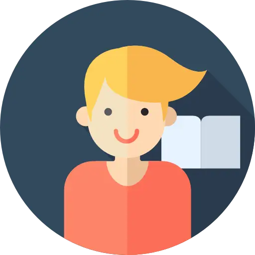 Cartoon Character with a Book for Learning