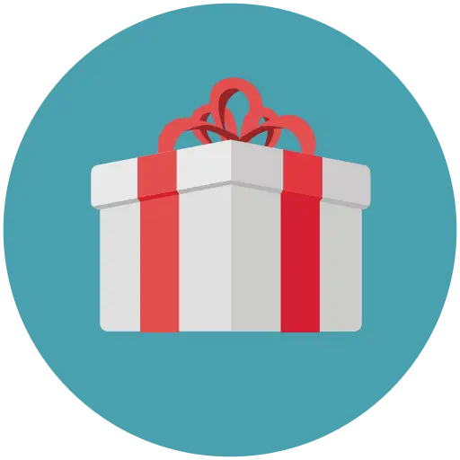 Gift Box with Red Ribbon Decoration