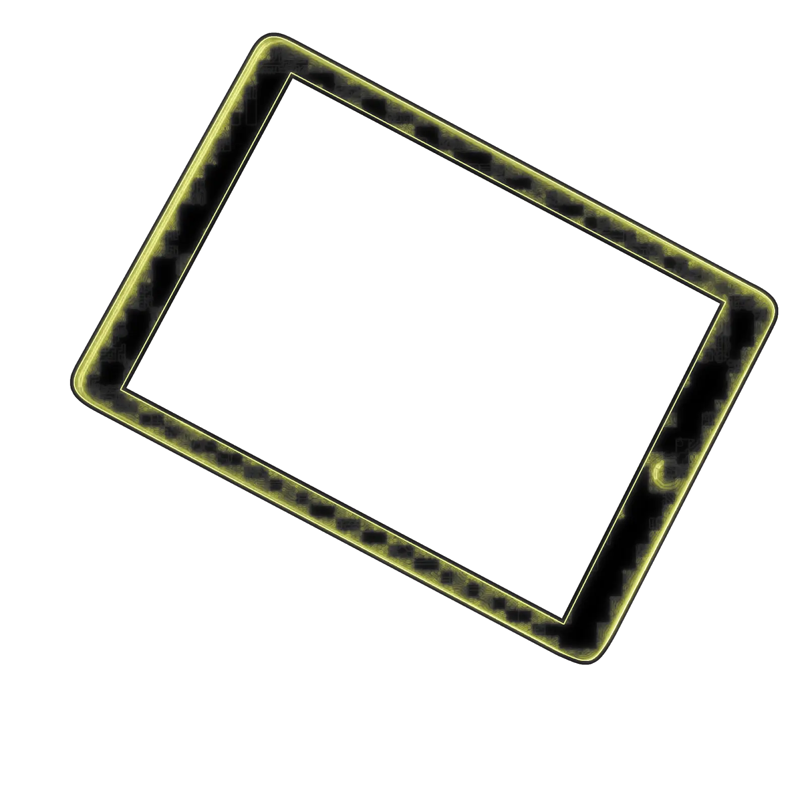 Glowing Rectangular Frame with Neon Effect