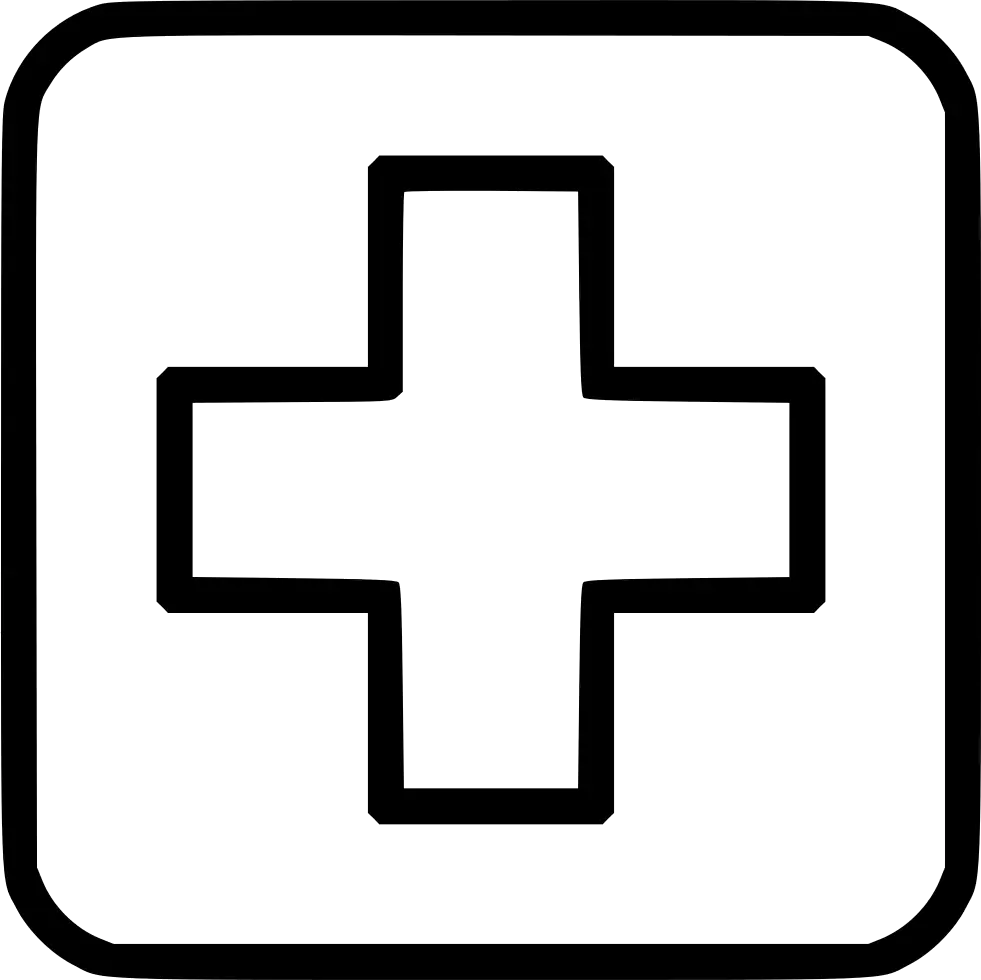 Black Medical Cross Symbol Icon