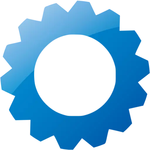 Blue Gear Icon