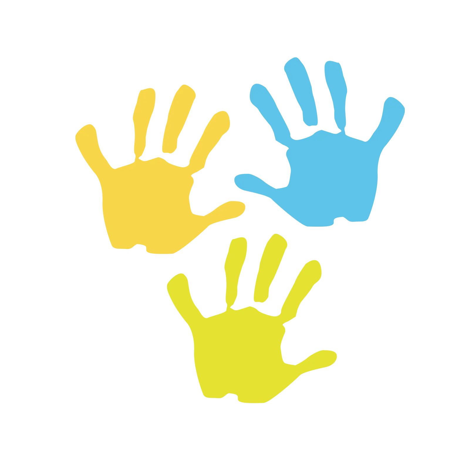 Colorful Children&#039;s Handprints Illustration