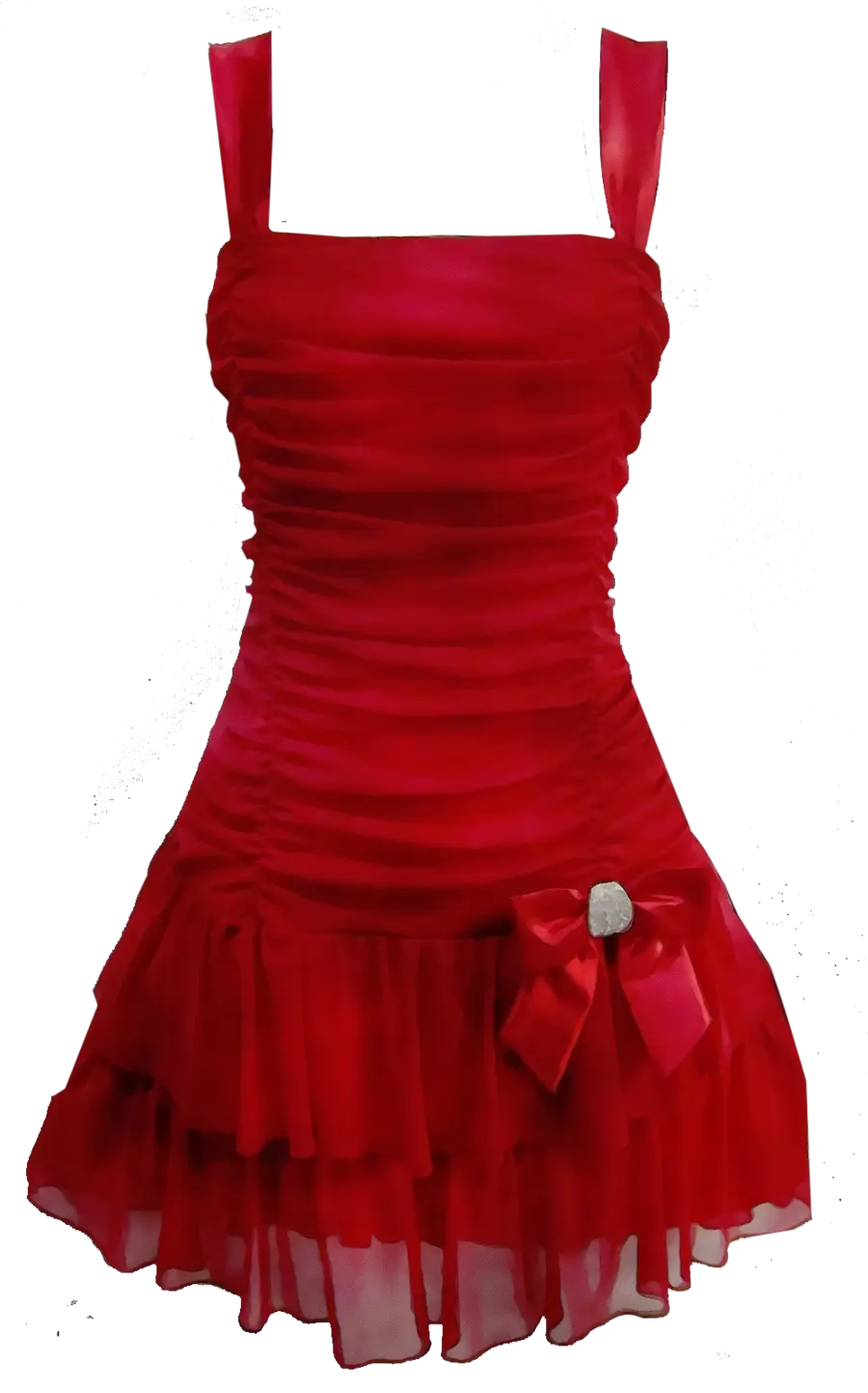 Elegant Red Dress With Bow