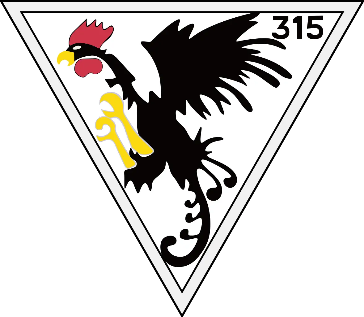 Rooster Emblem in Black Triangle