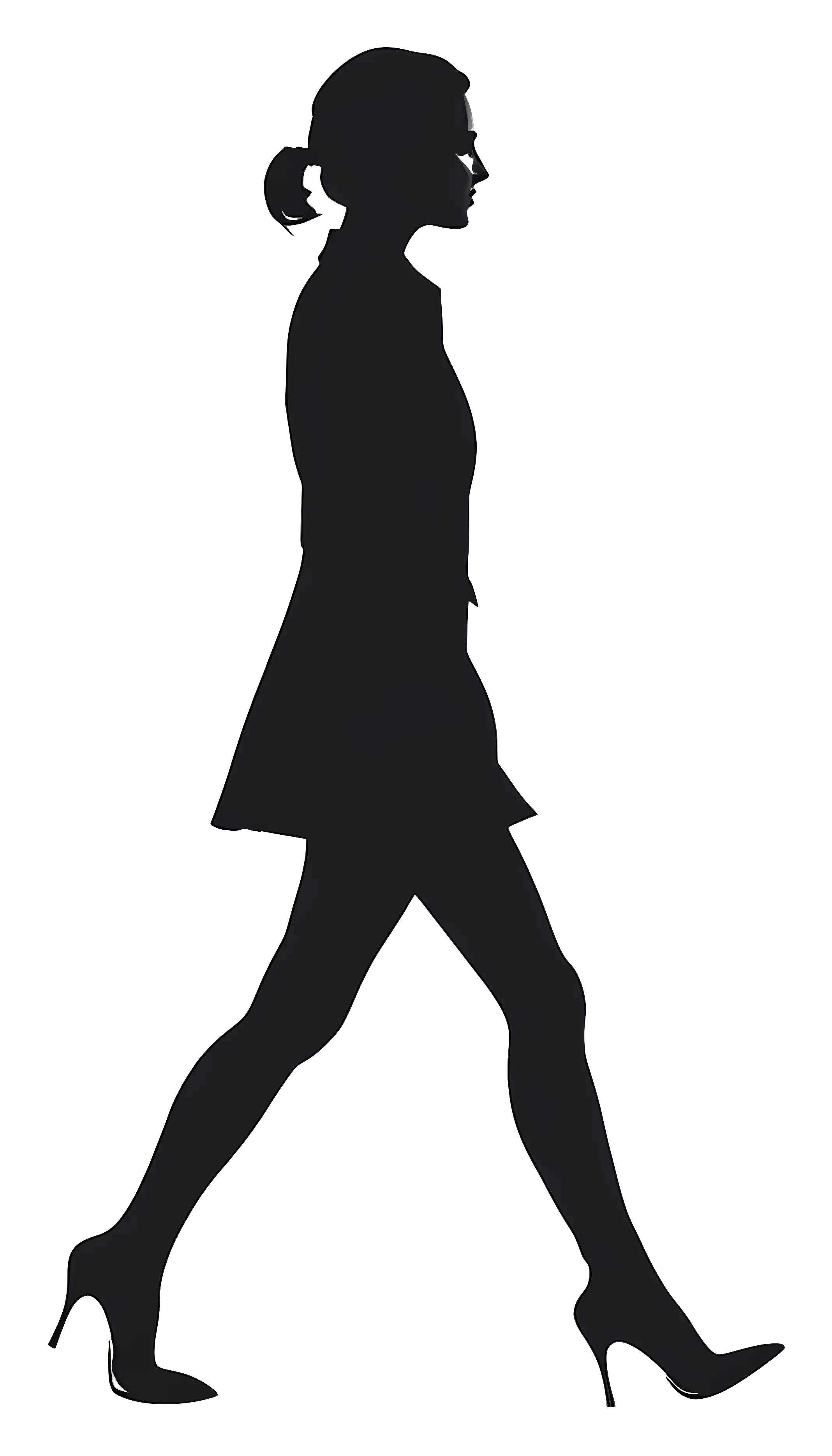 Walking Woman Silhouette Illustration