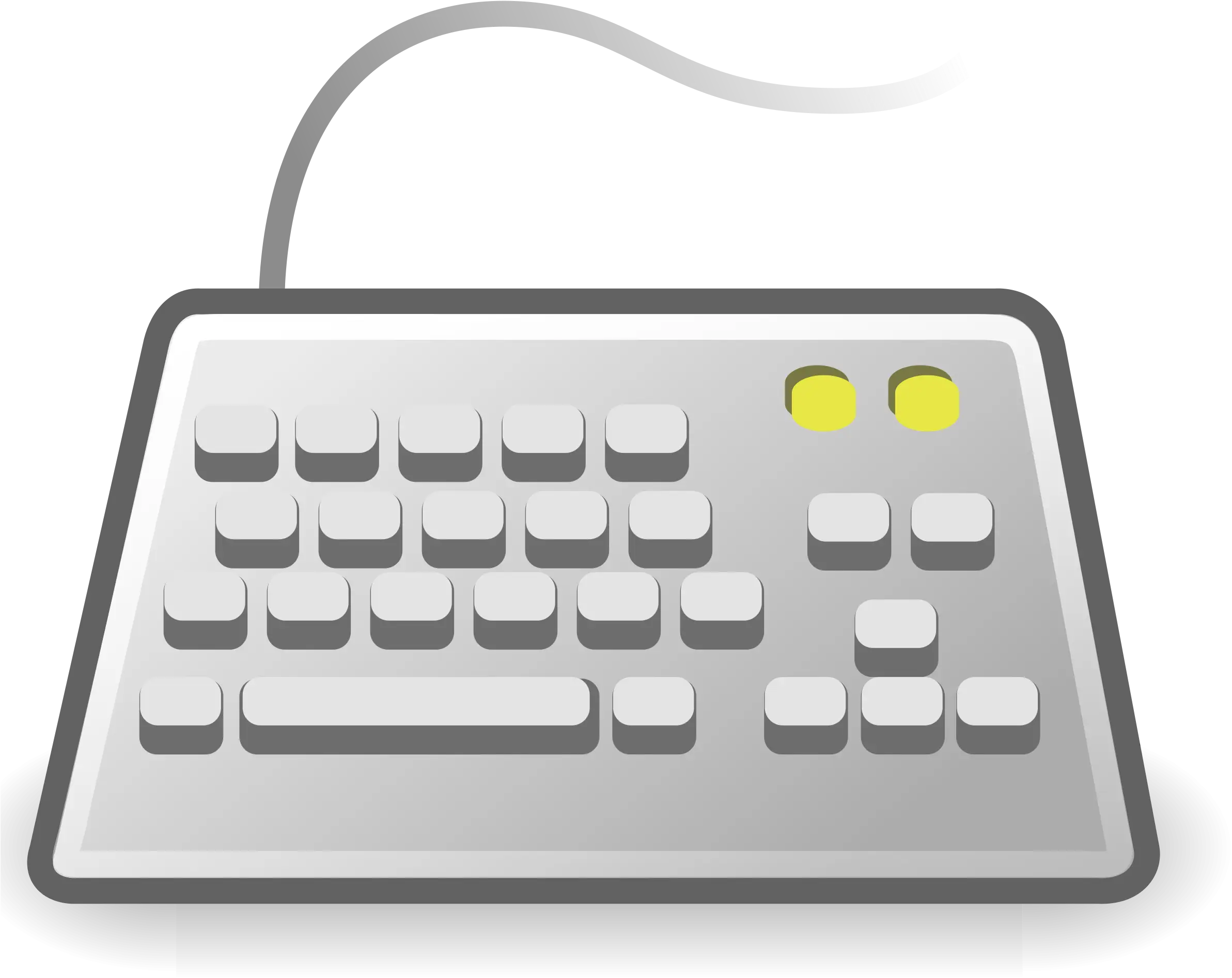 Gray Wired Computer Keyboard Design