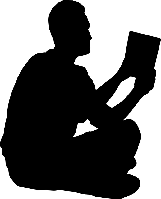 Silhouette of a Person Reading a Book