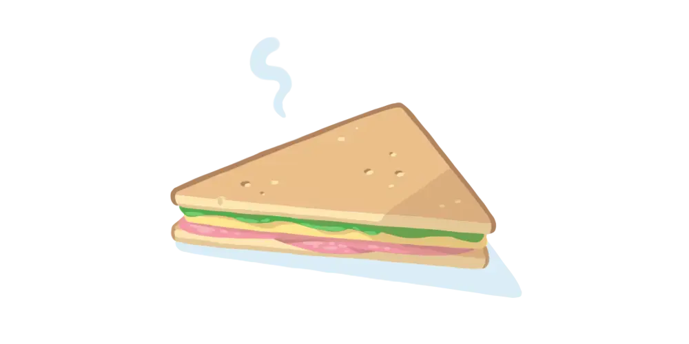 Triangle Sandwich with Steam Icon
