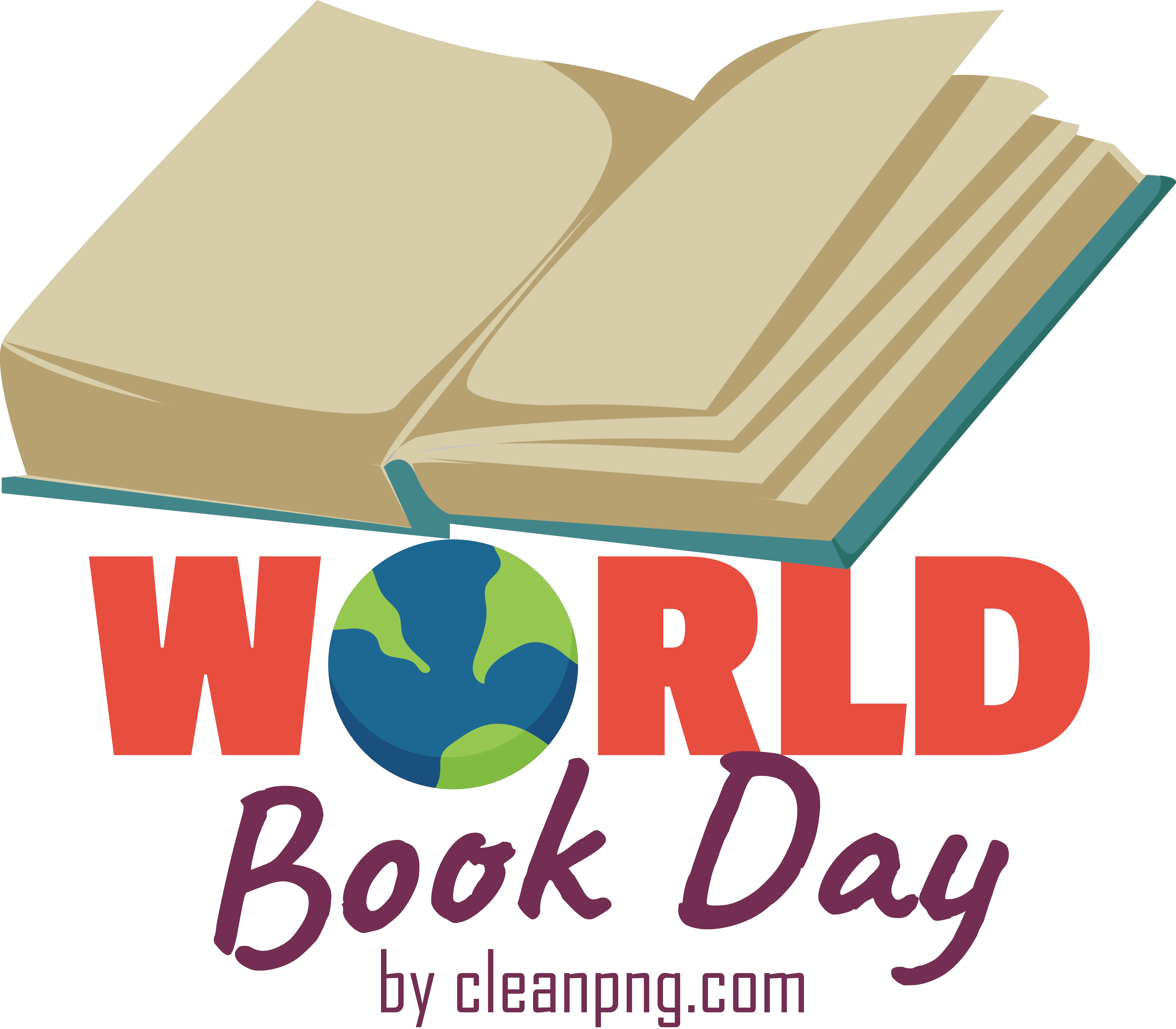 Illustration of an Open Book for World Book Day