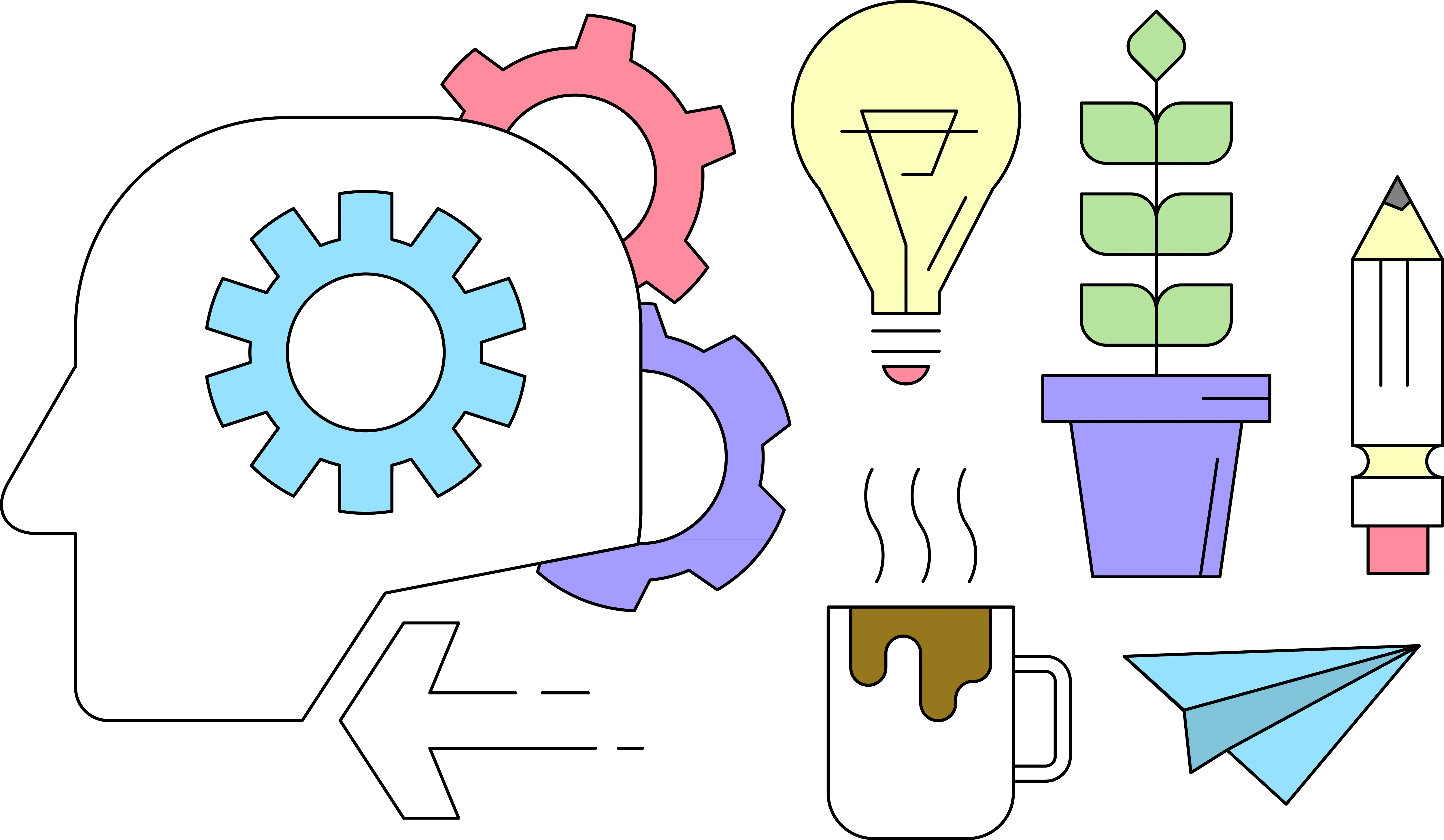 Gears and Light Bulb for Innovation Concept
