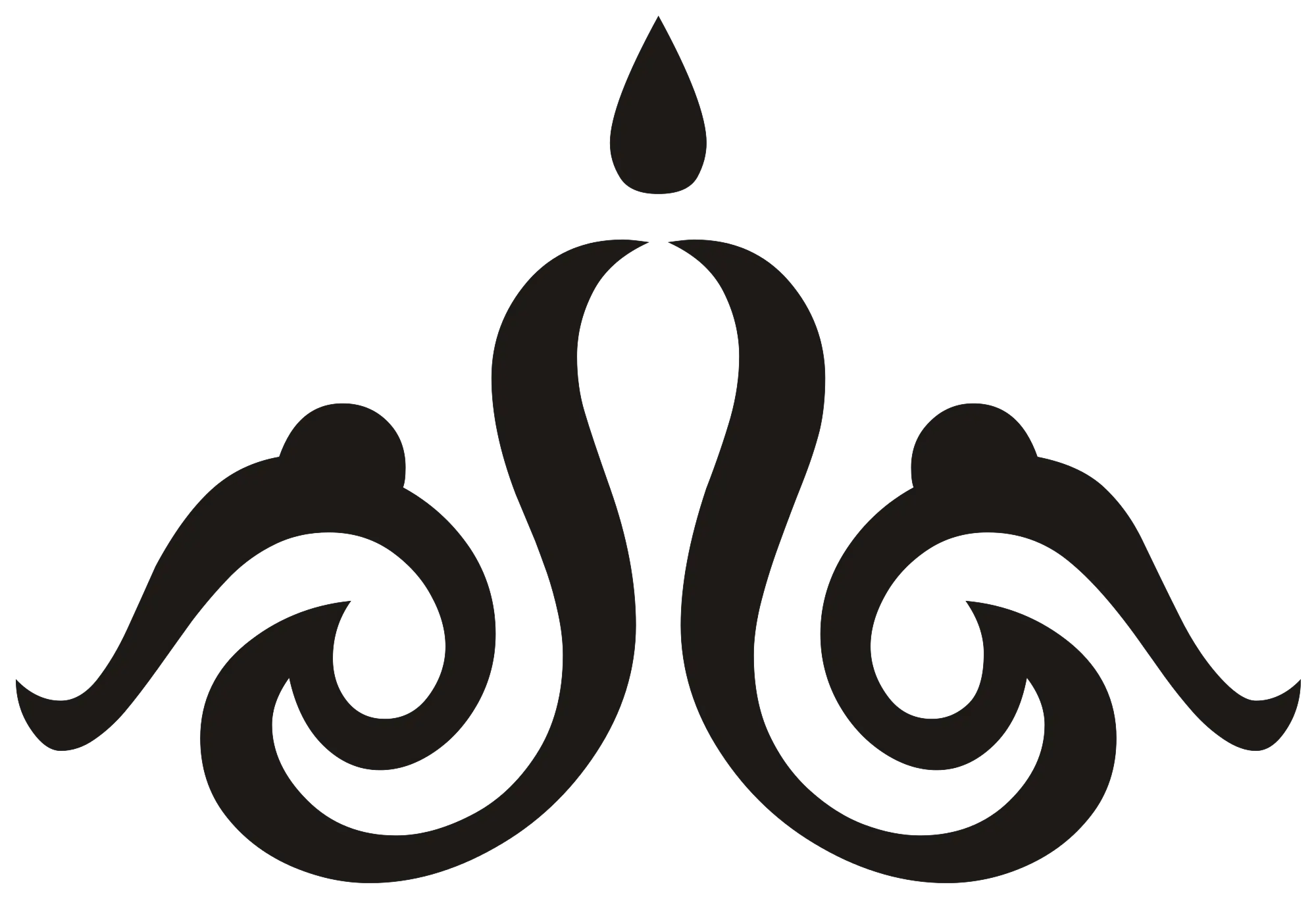Black Ornamental Swirl Design