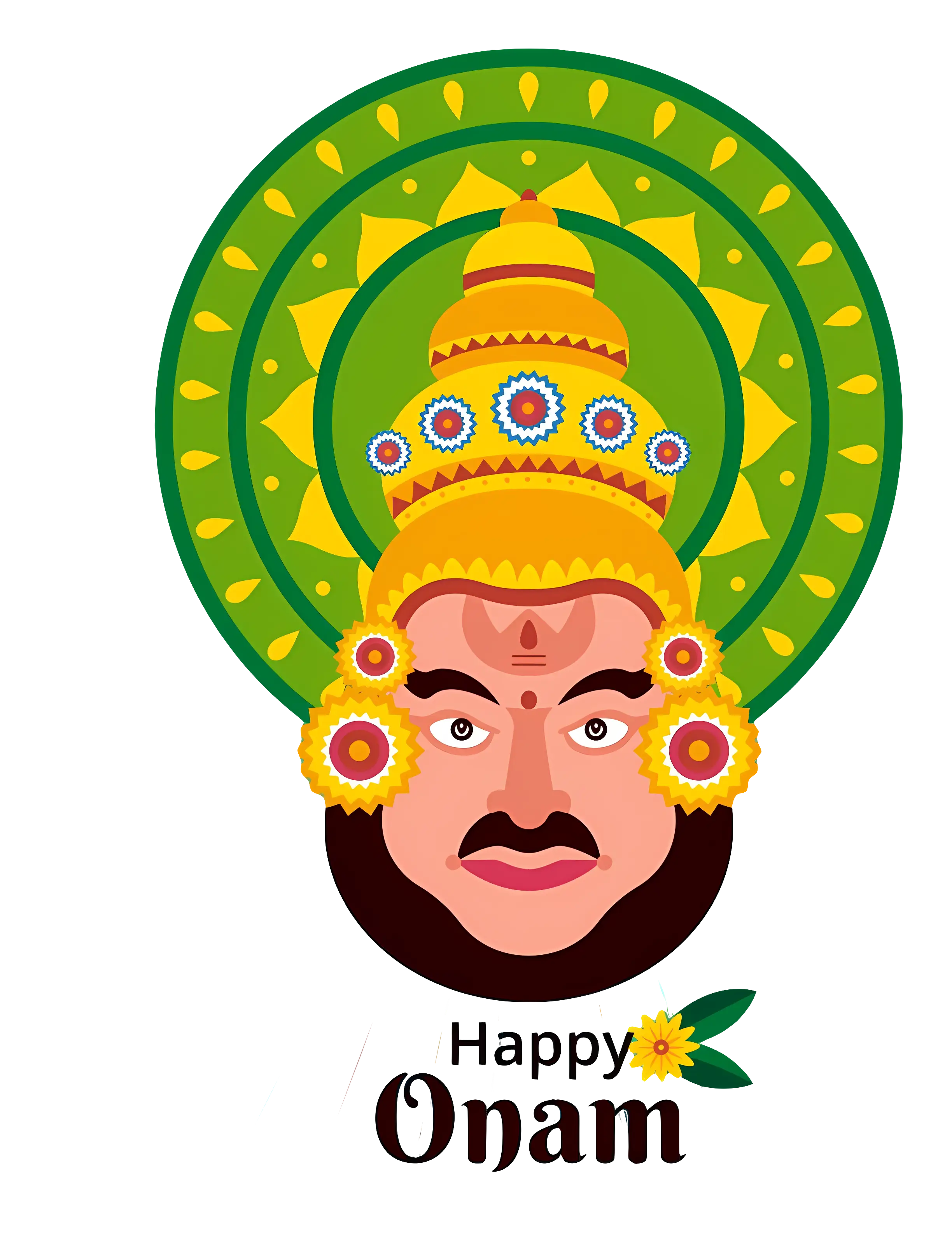Happy Onam Festival Illustration