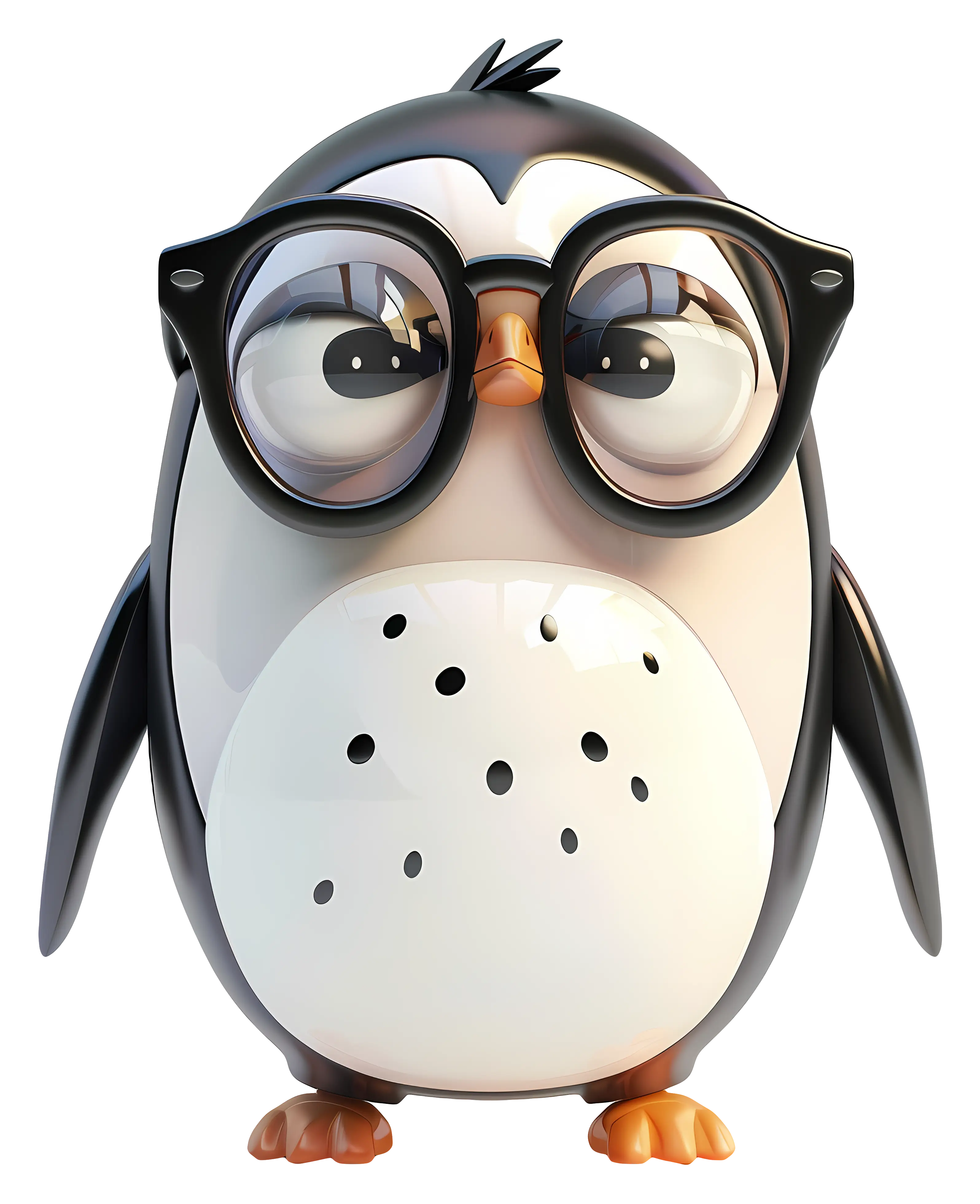 Adorable Penguin with Glasses