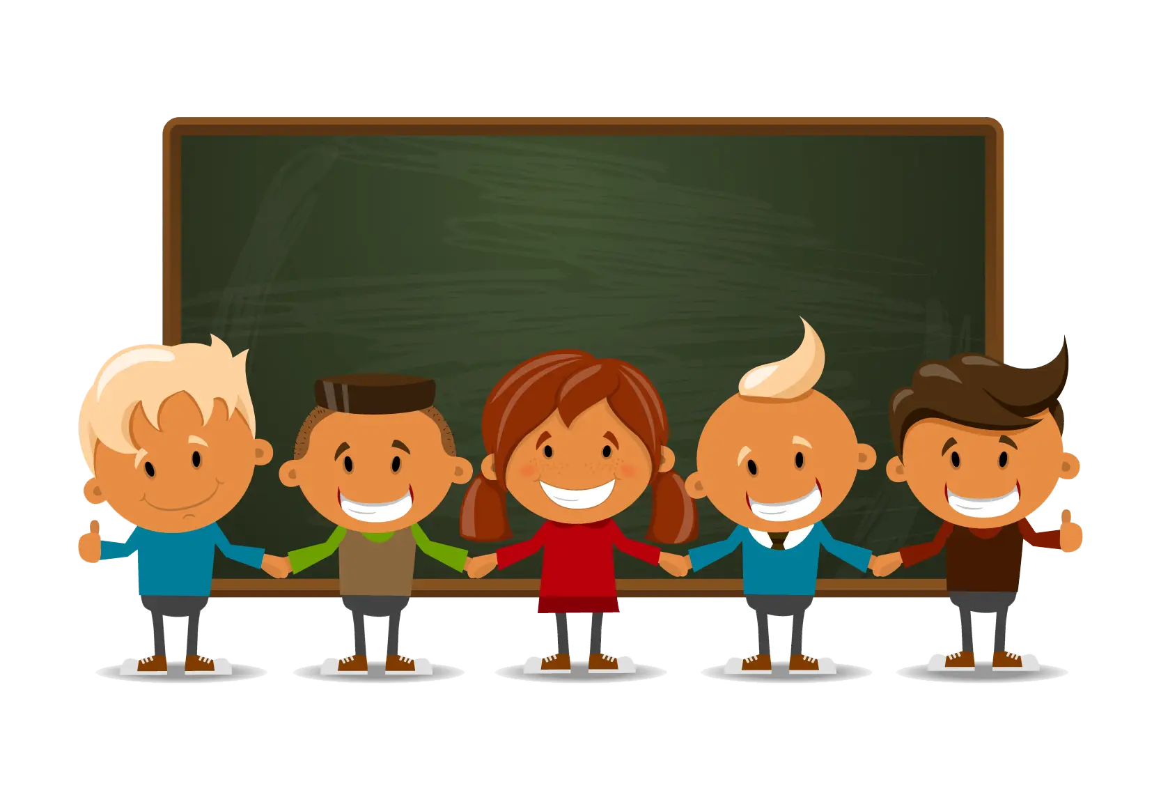 Children in Classroom Illustration