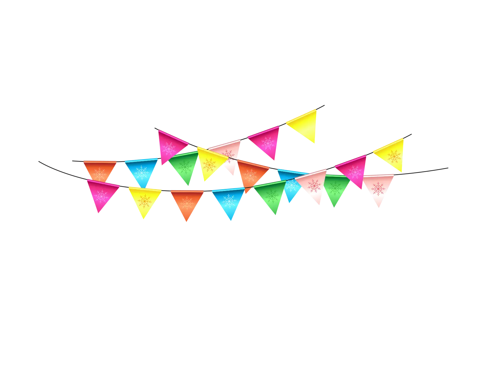 Colorful Party Bunting Flags Decoration