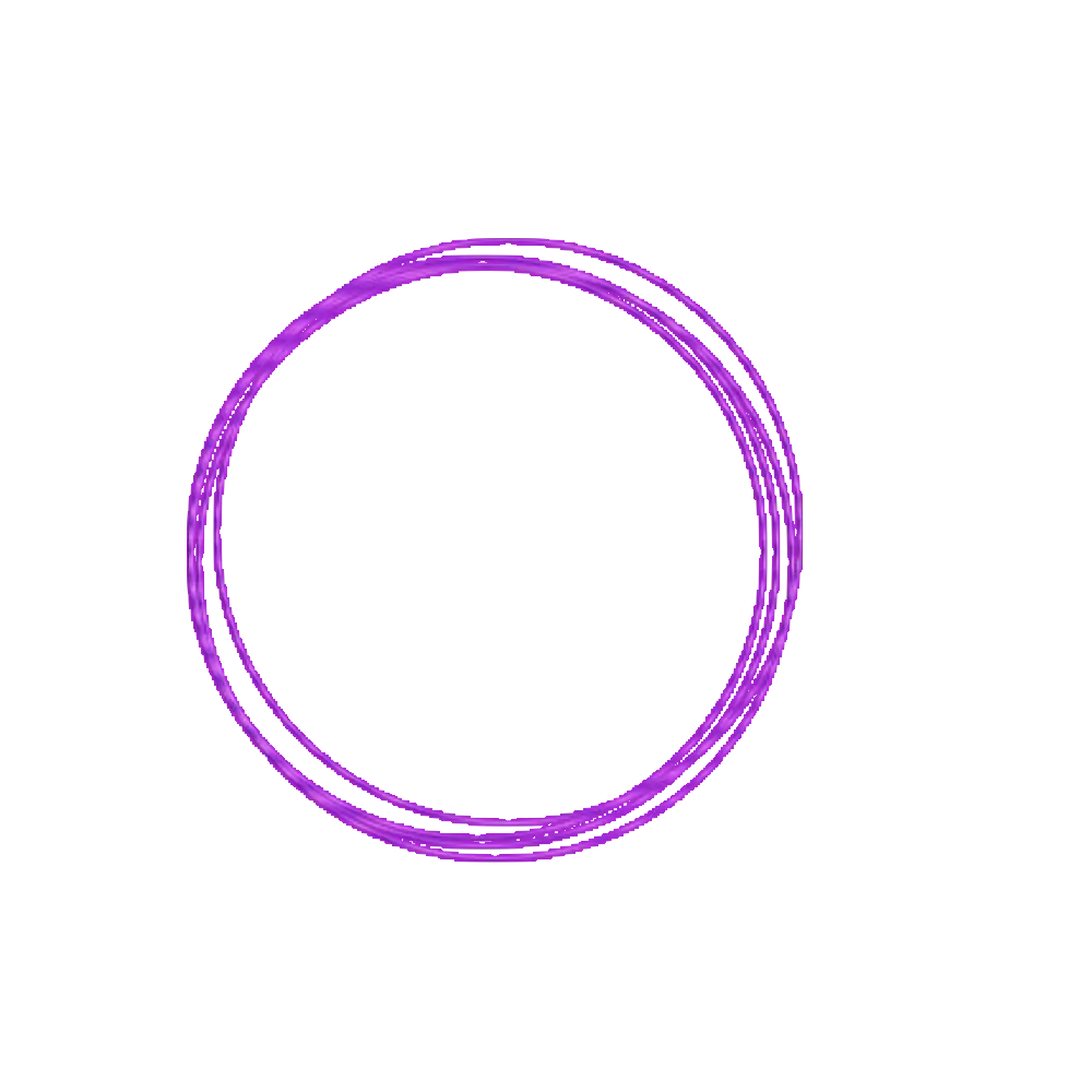 Purple Hand-Drawn Circle