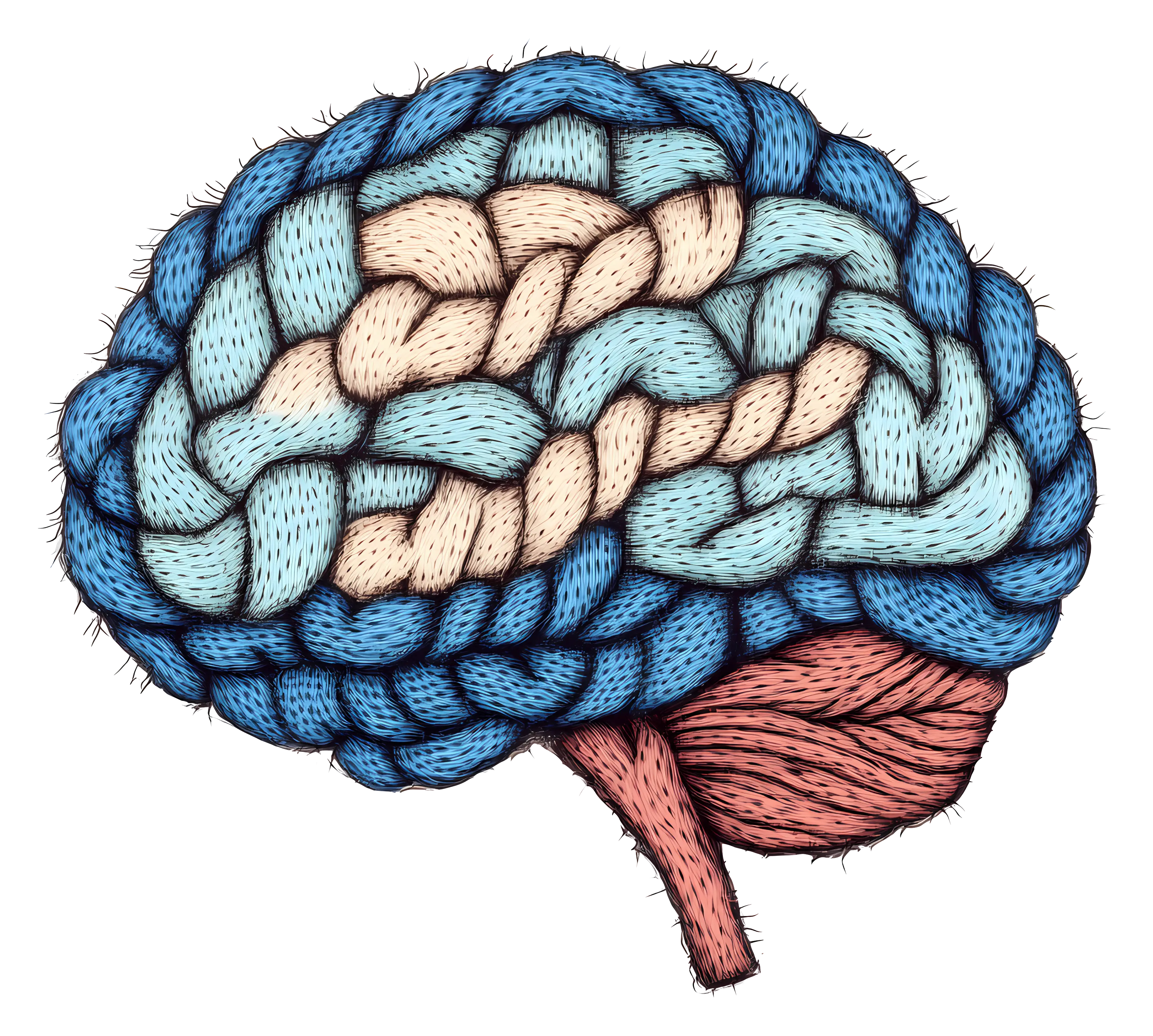 Braided Brain Illustration