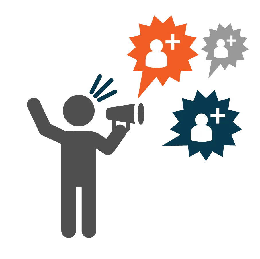 Person with Megaphone Icon