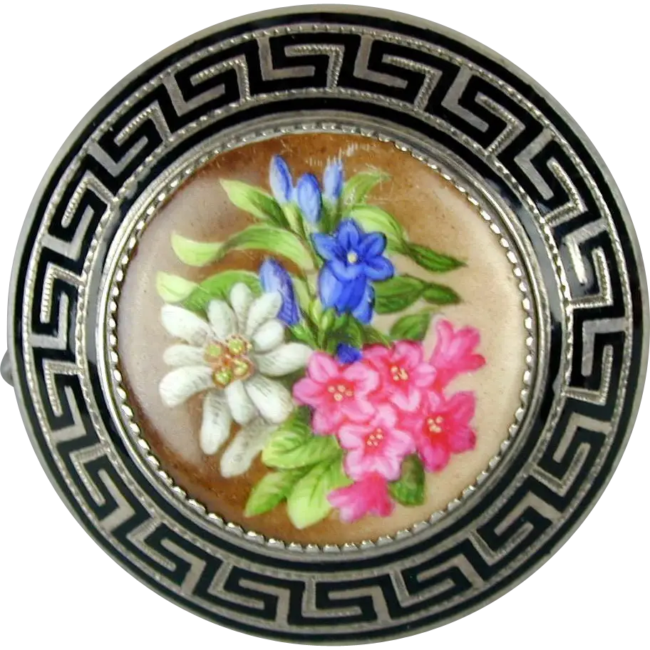 Decorative Brooch with Floral Design