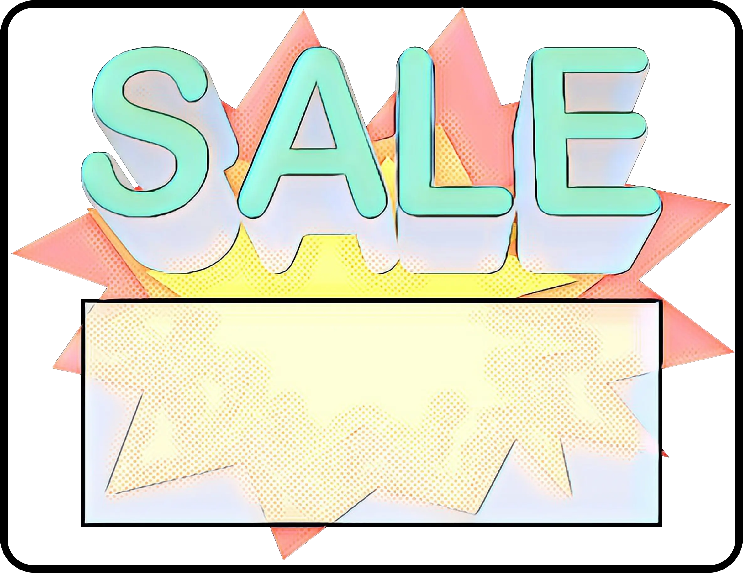 Colorful Sale Event Sign
