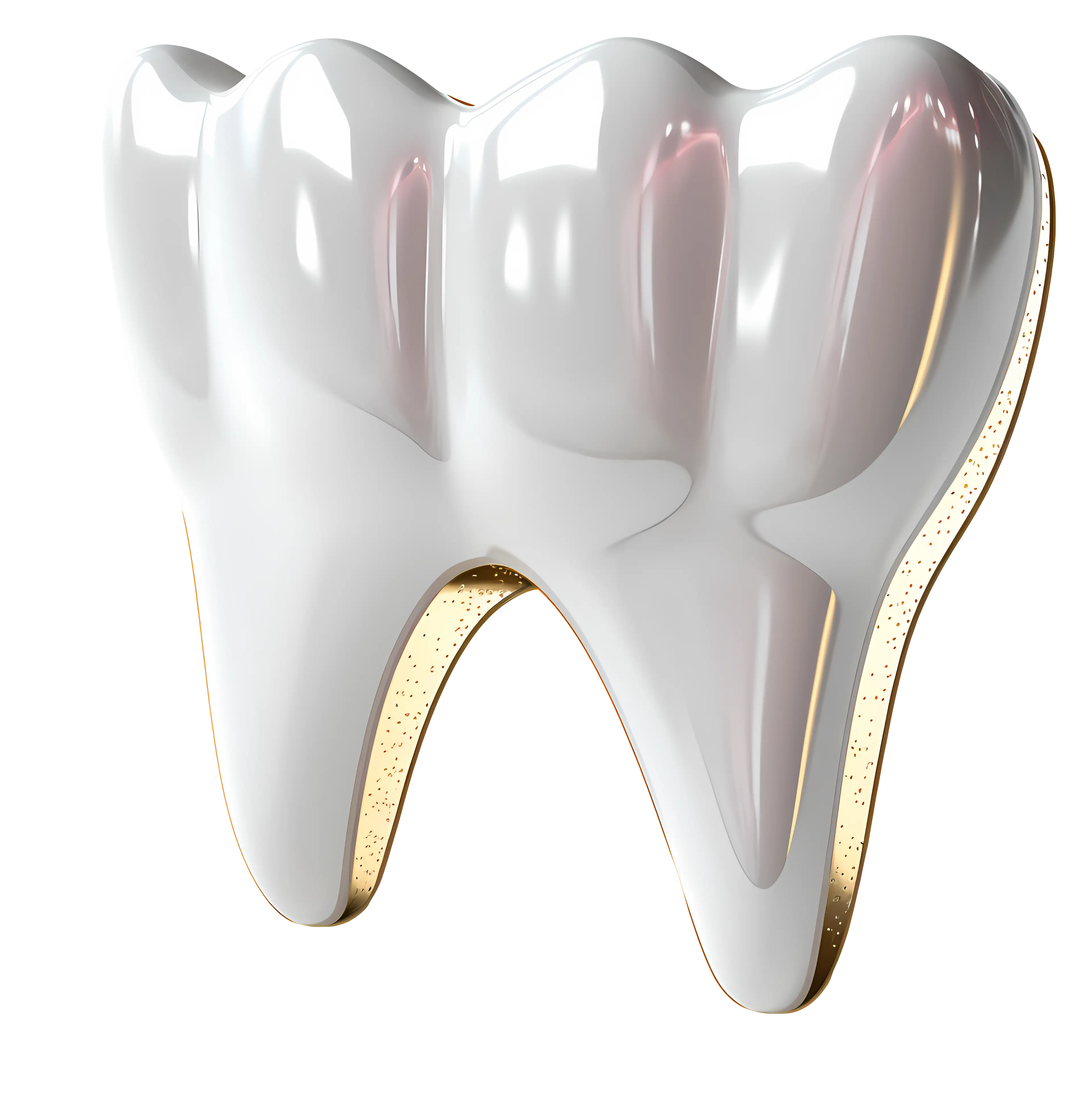 Realistic White Tooth Illustration