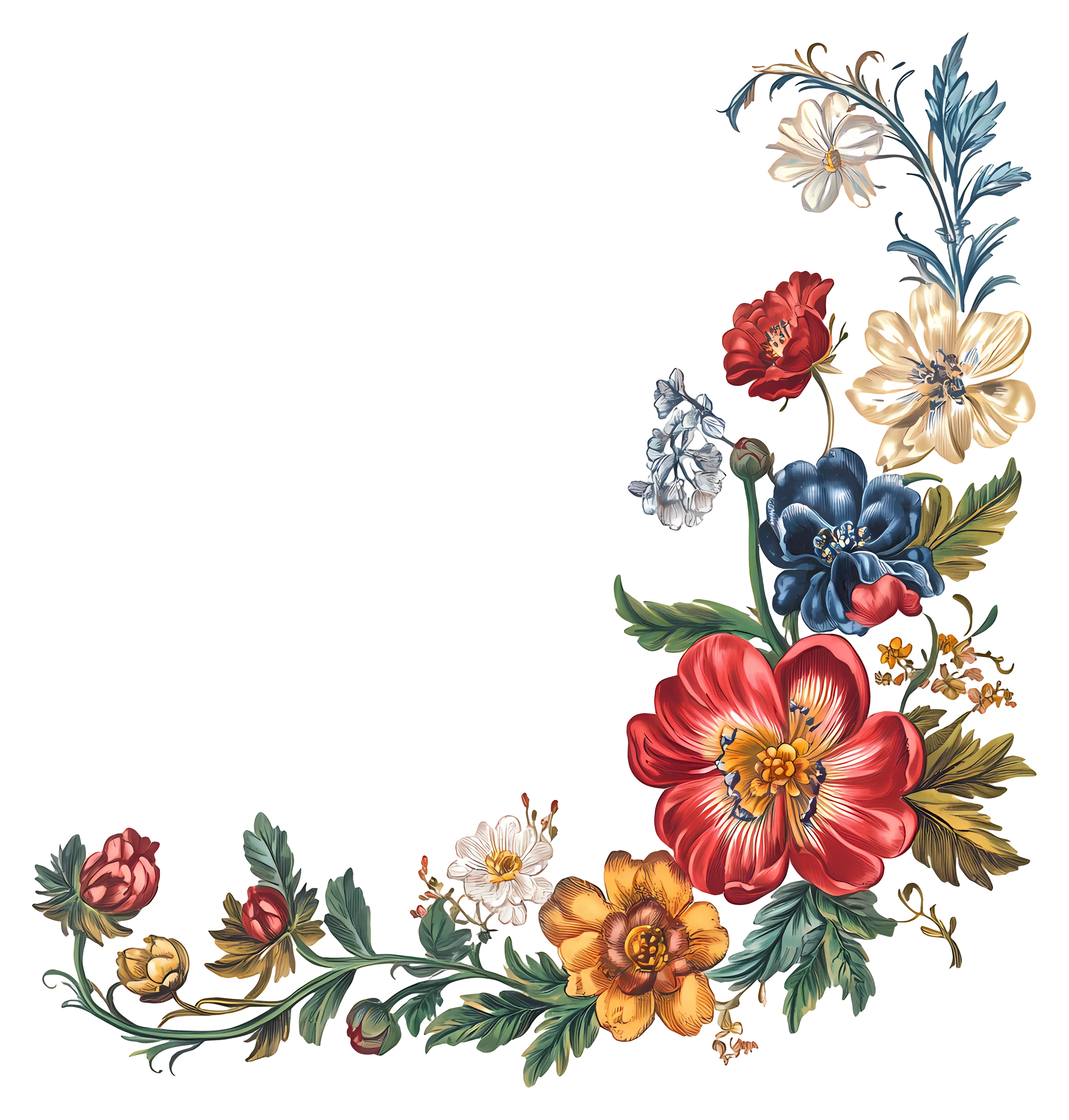 Colorful Floral Corner Decoration