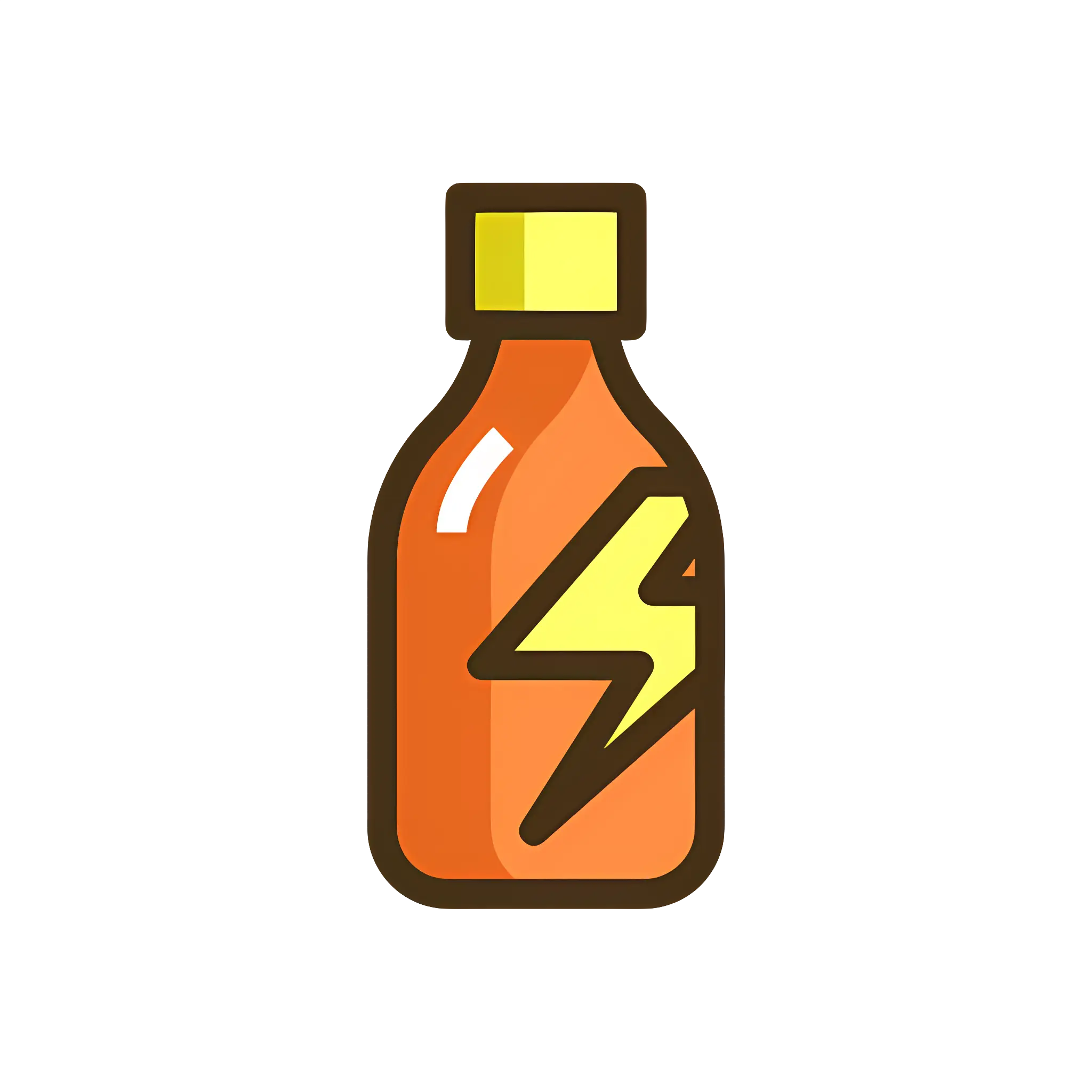 Energy Drink Bottle with Bolt Design