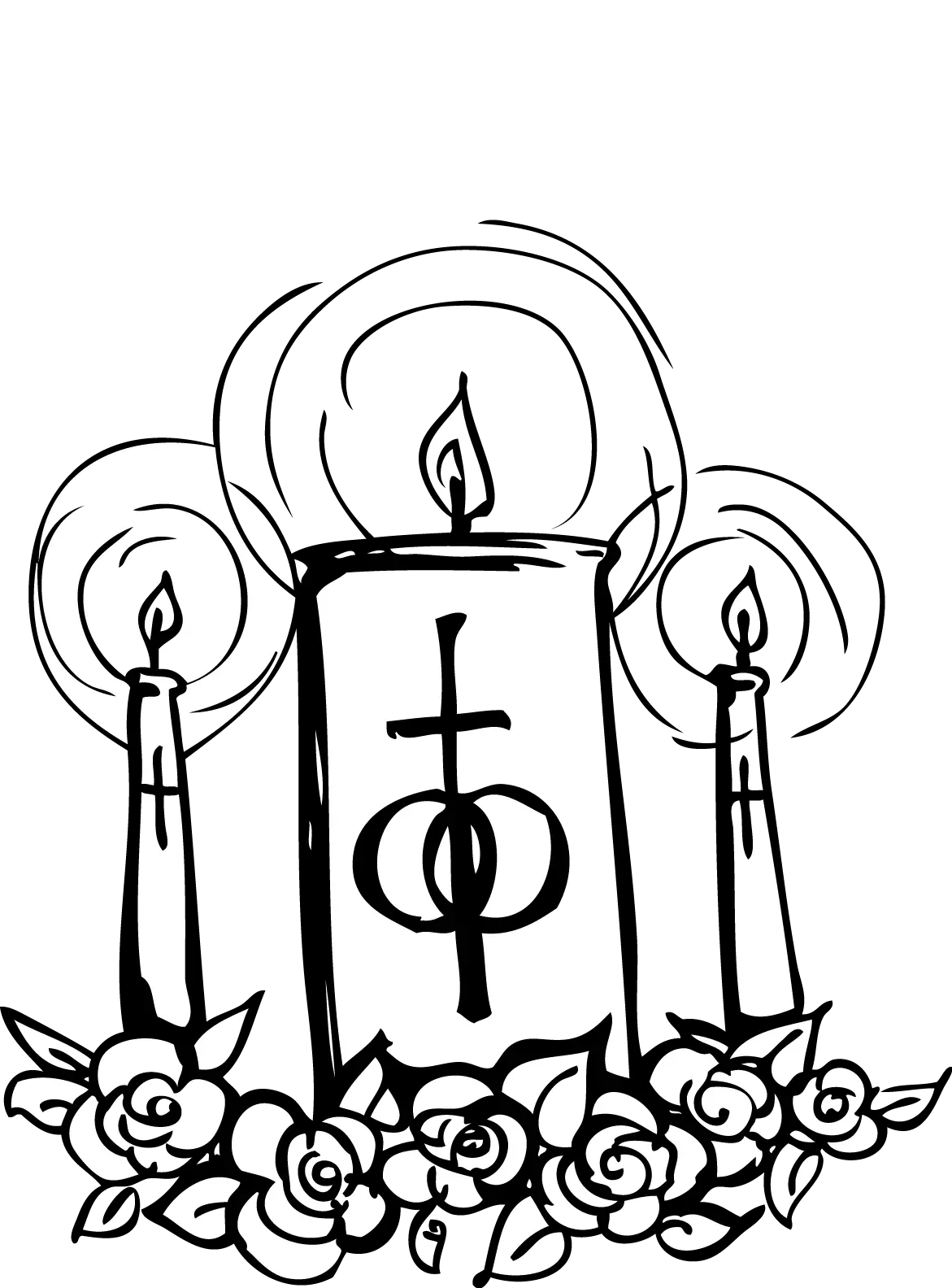 Religious Candles with Cross