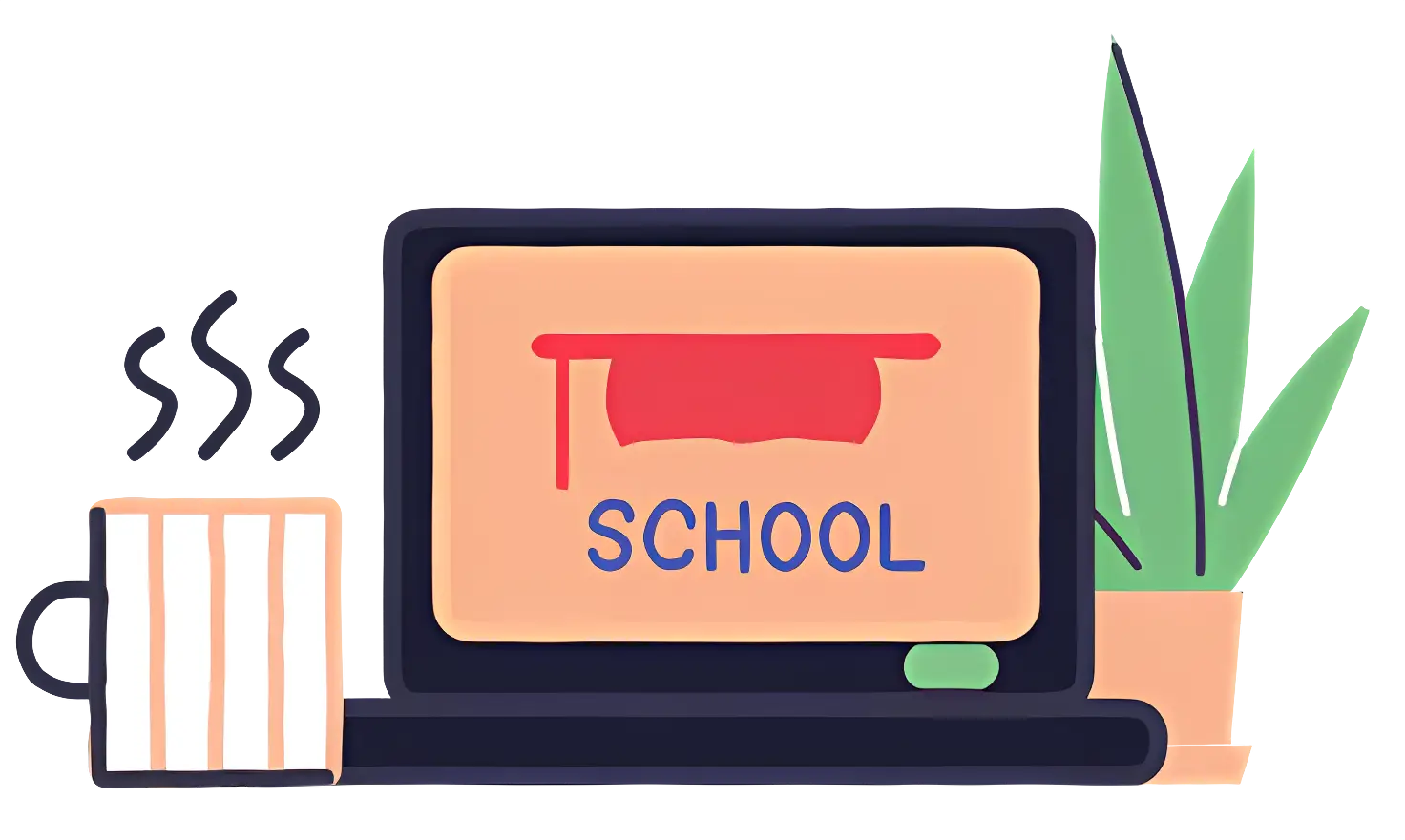 Online School Learning Concept