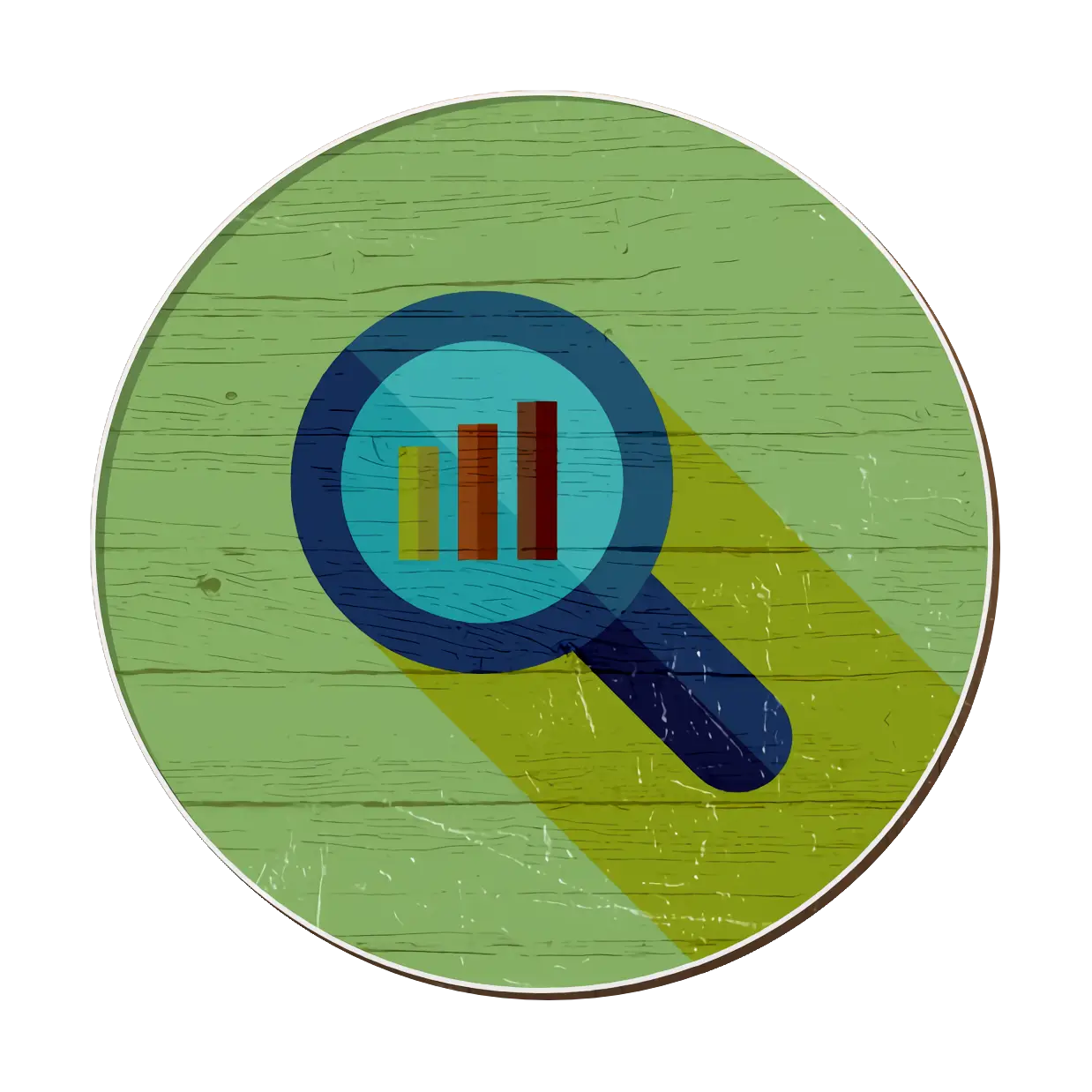 Data Search Icon with Magnifying Glass