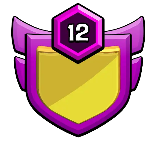 Gaming Achievement Badge Icon with Level 12