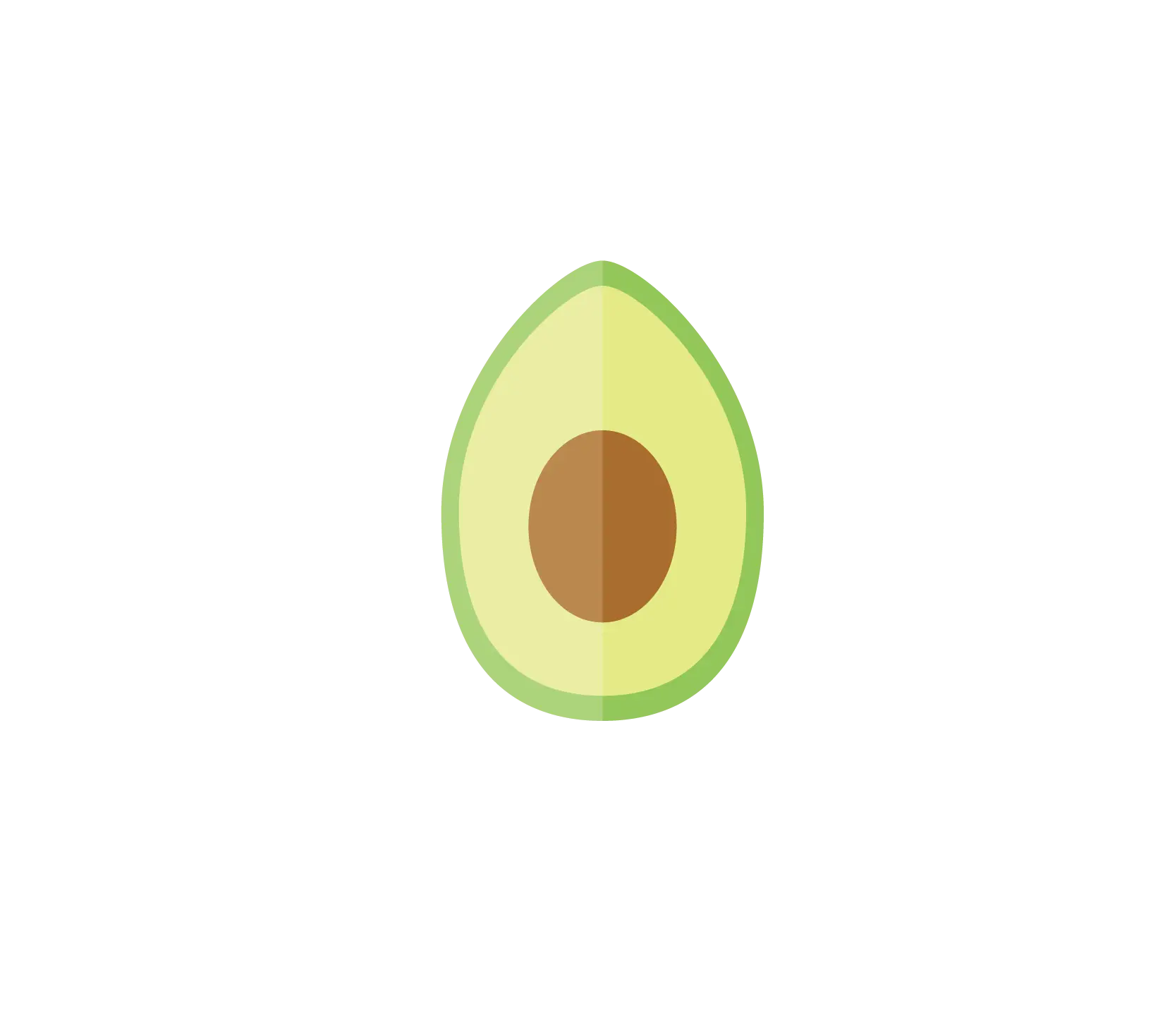Cut Avocado Emoji Illustration