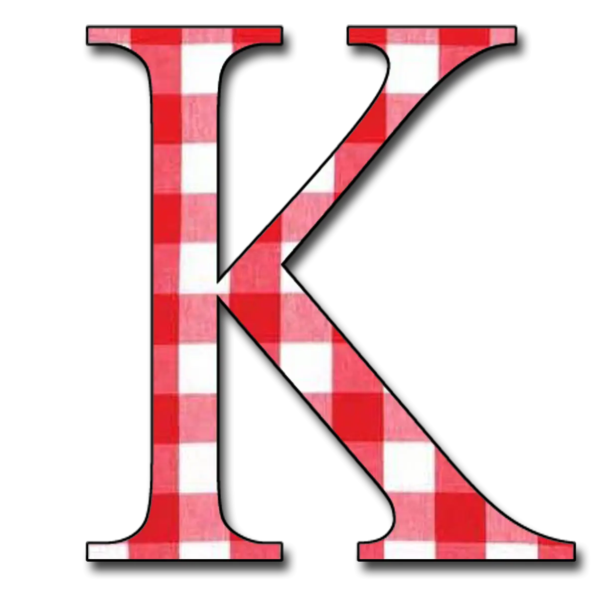 Red Checkered Letter K