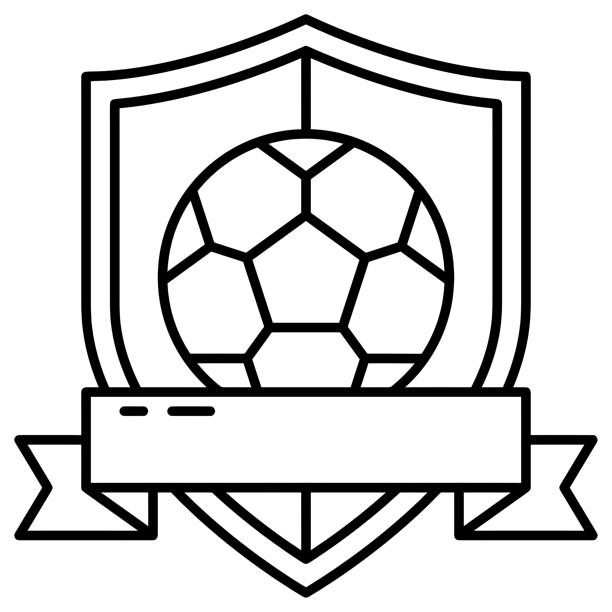 Soccer Emblem with Shield and Ball