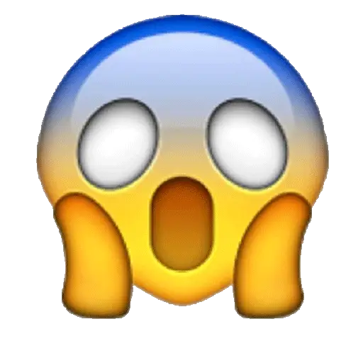 Screaming Face Emoji with Shock Expression