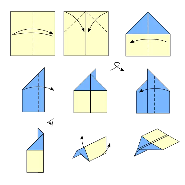 Paper Airplane Folding Instructions