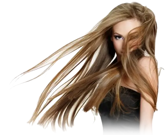 Woman with Long Flowing Hair