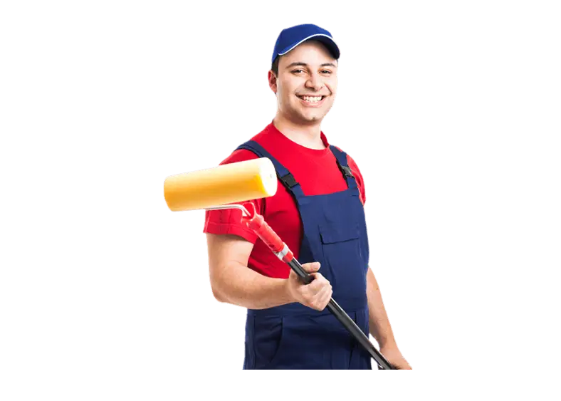 House Painter Holding a Roller Illustration