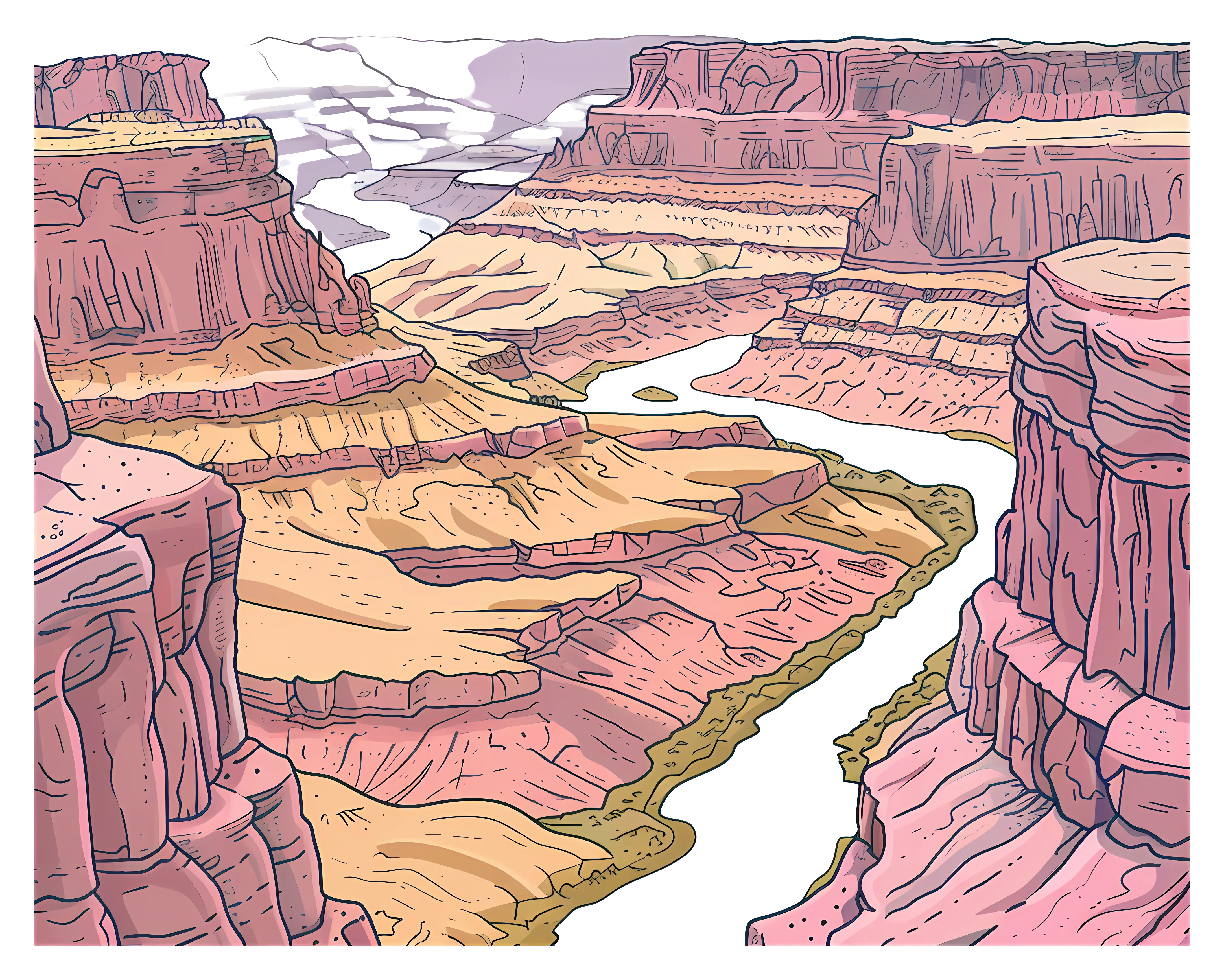 Cartoon Canyon Landscape