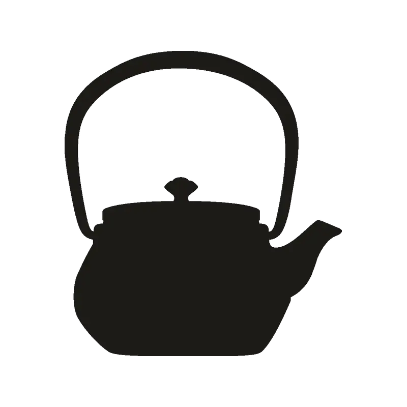 Silhouette of Teapot for Tea Serving