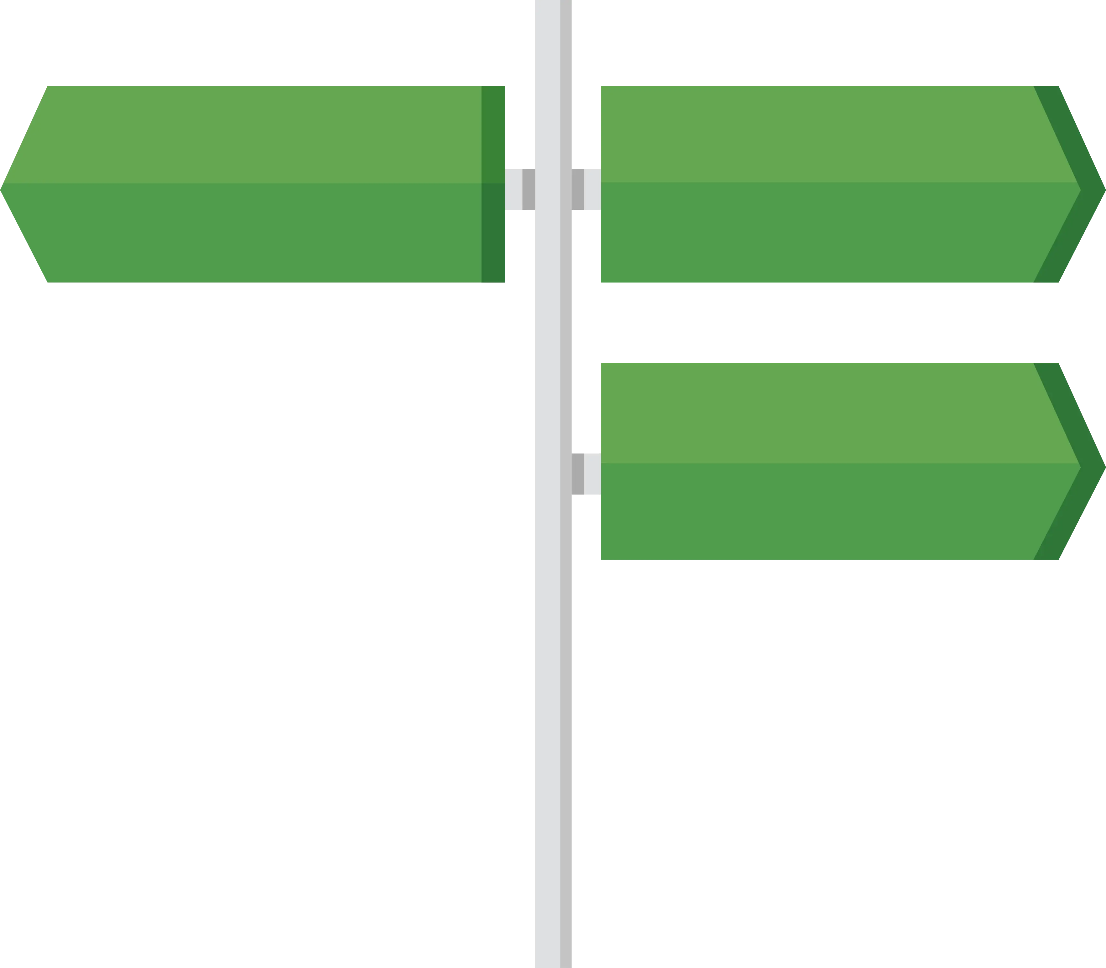 Green Signpost for Directions