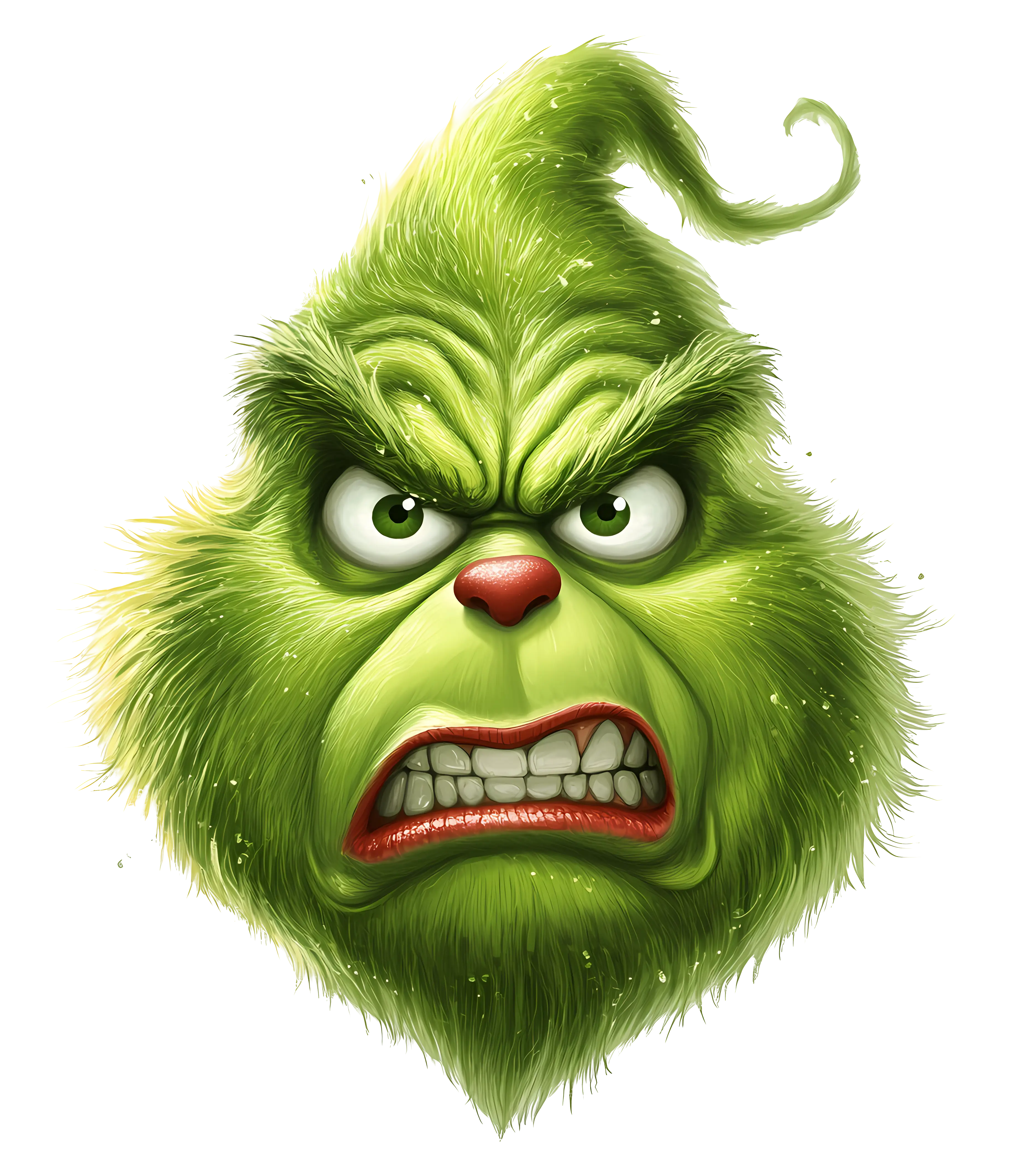 Furious Green Animated Character