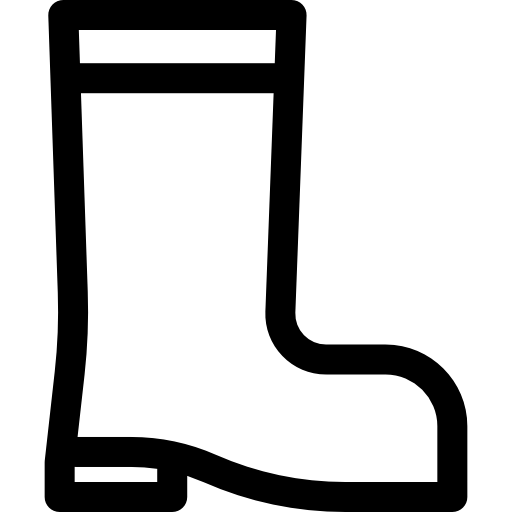 Rubber Boot Icon in Outline Style