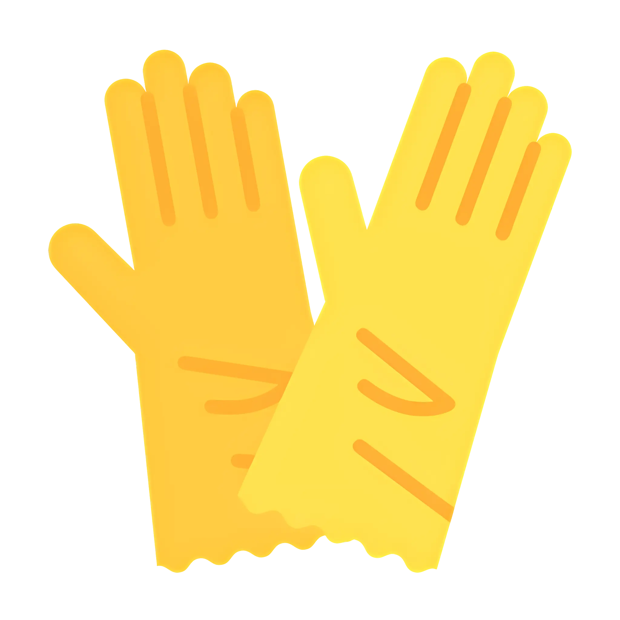 Yellow Rubber Gloves for Cleaning