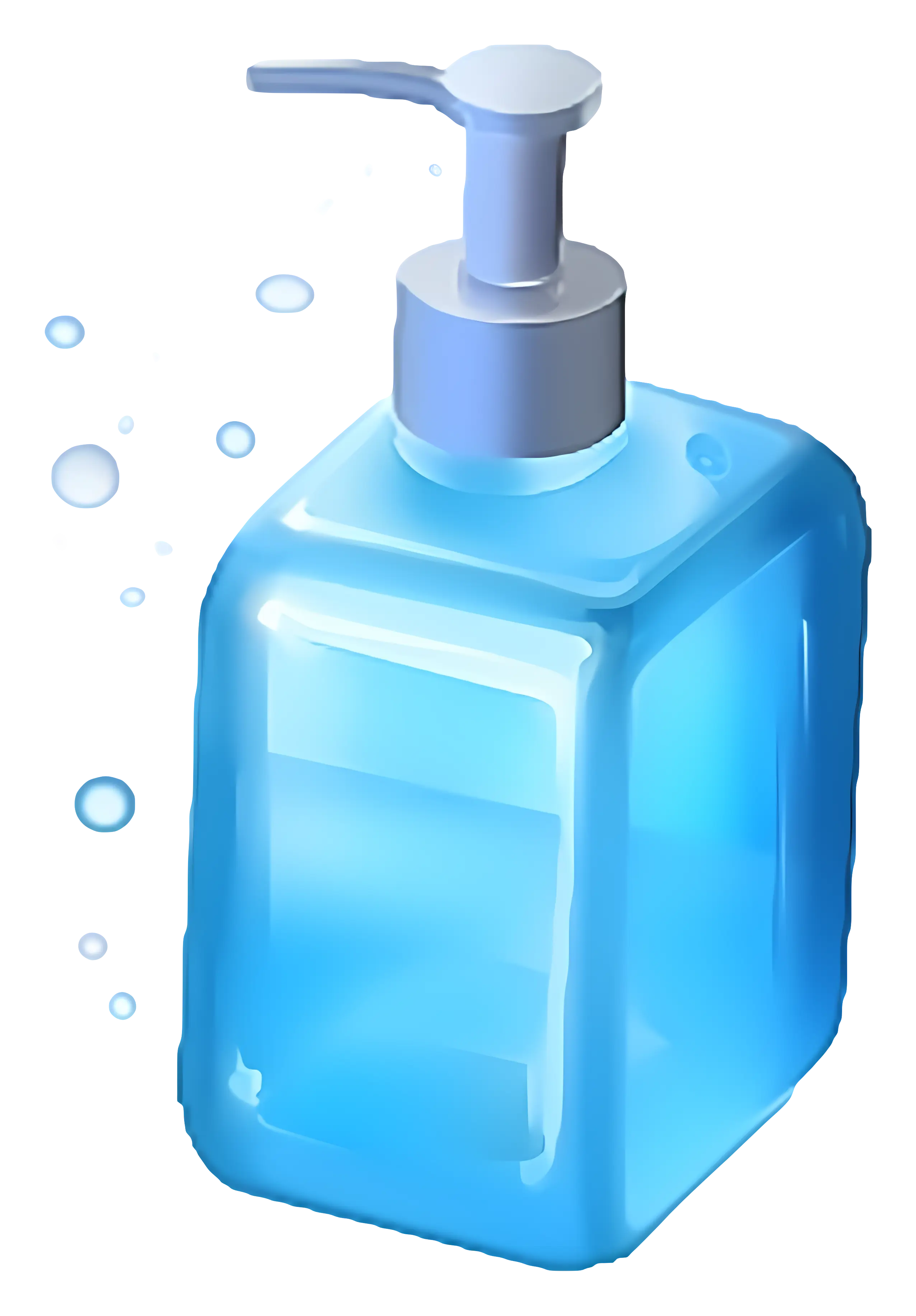 Blue Soap Dispenser Illustration