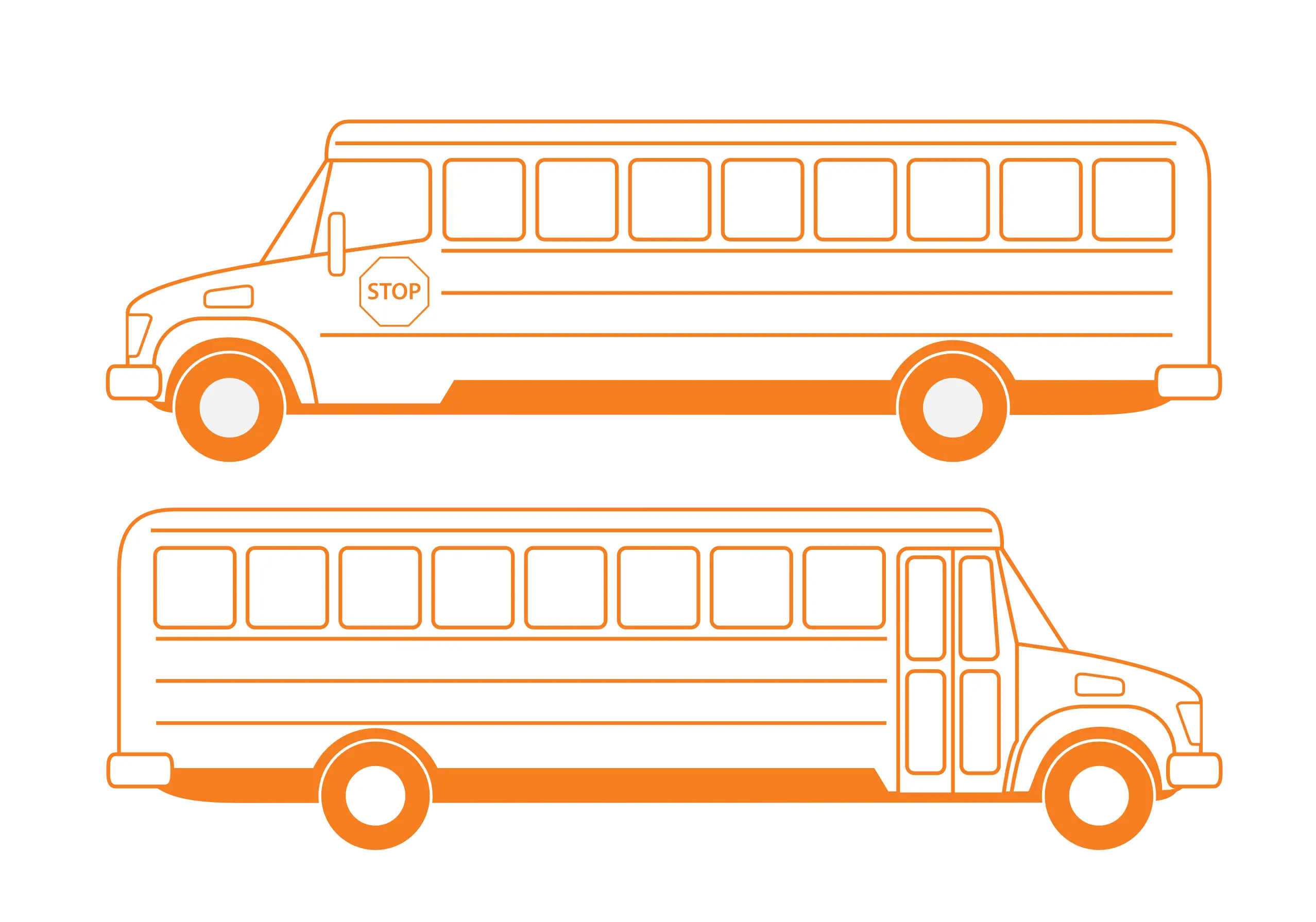 Orange School Bus Illustration