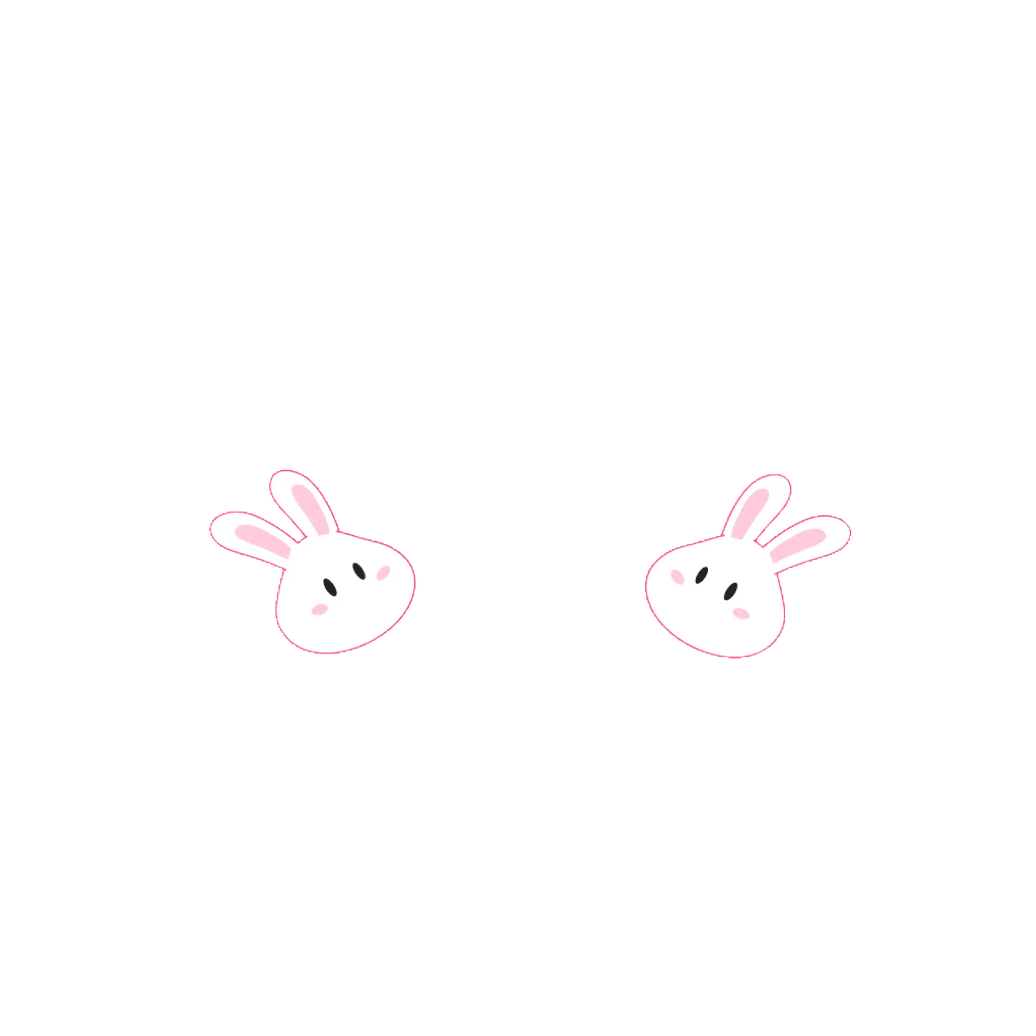 Cute Bunny Faces Doodle