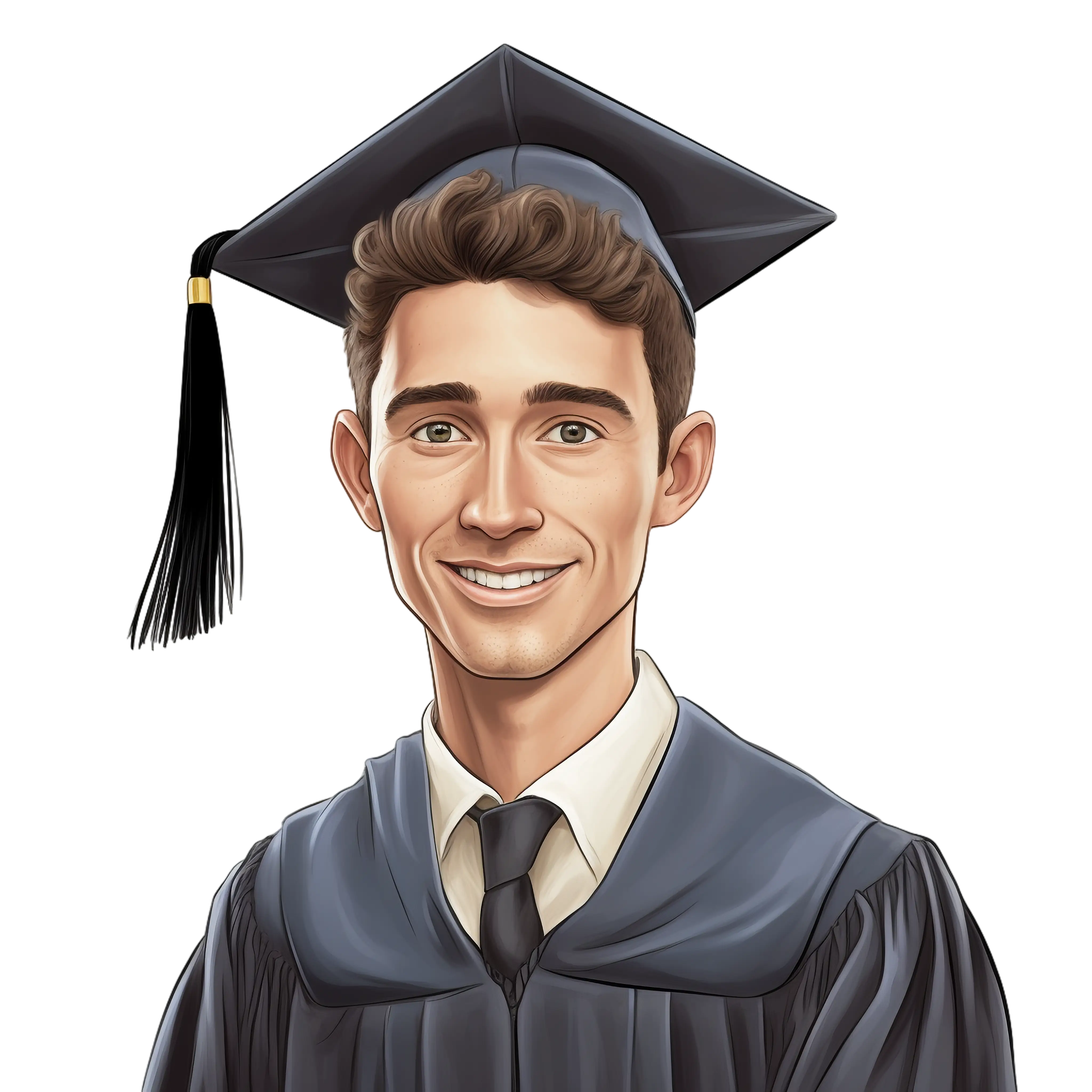 Graduate in Cap and Gown